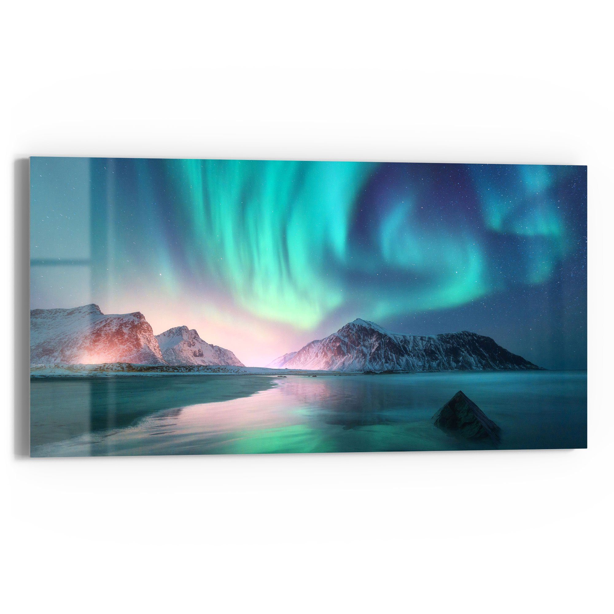 DEQORI Glasbild 'Das Nordlicht der Lofoten', günstig online kaufen