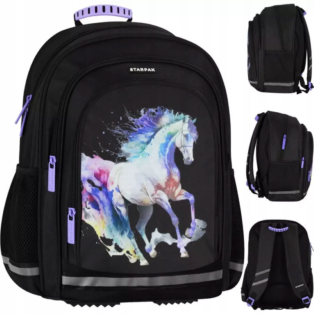 Schulrucksack Starpak Schulrucksack Mädchen Pferde Klasse 1-3 Ergonomisch