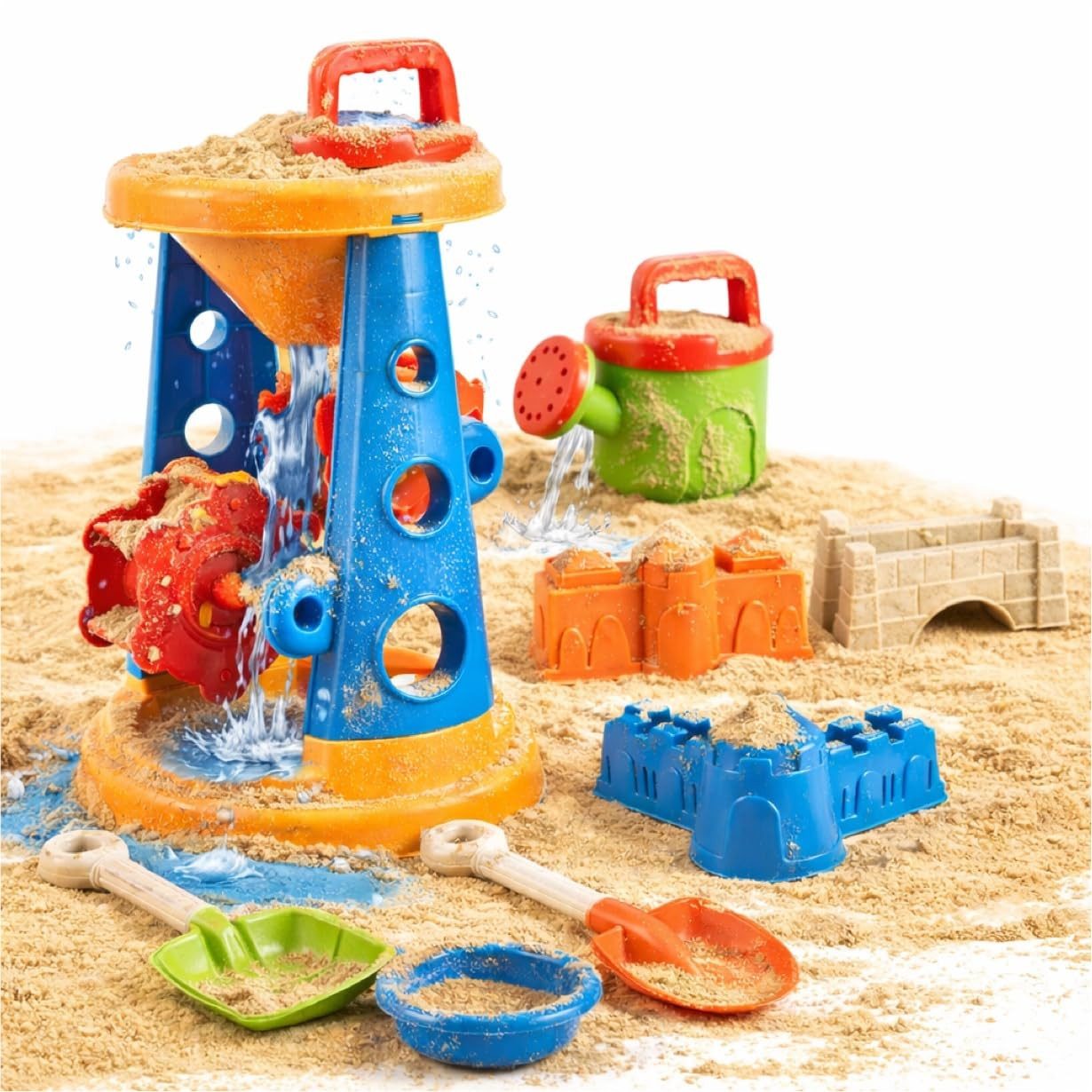 TK Gruppe Sandform-Set Sandspielzeug Set – Sandkastenspielzeug Sandförmchen, Schaufel, Rechen