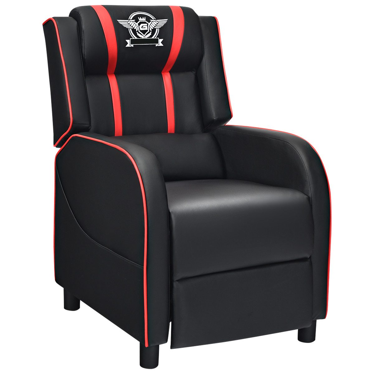 COSTWAY Relaxsessel, mit Liegefunktion,Kissen,verstellbare Rückenlehne