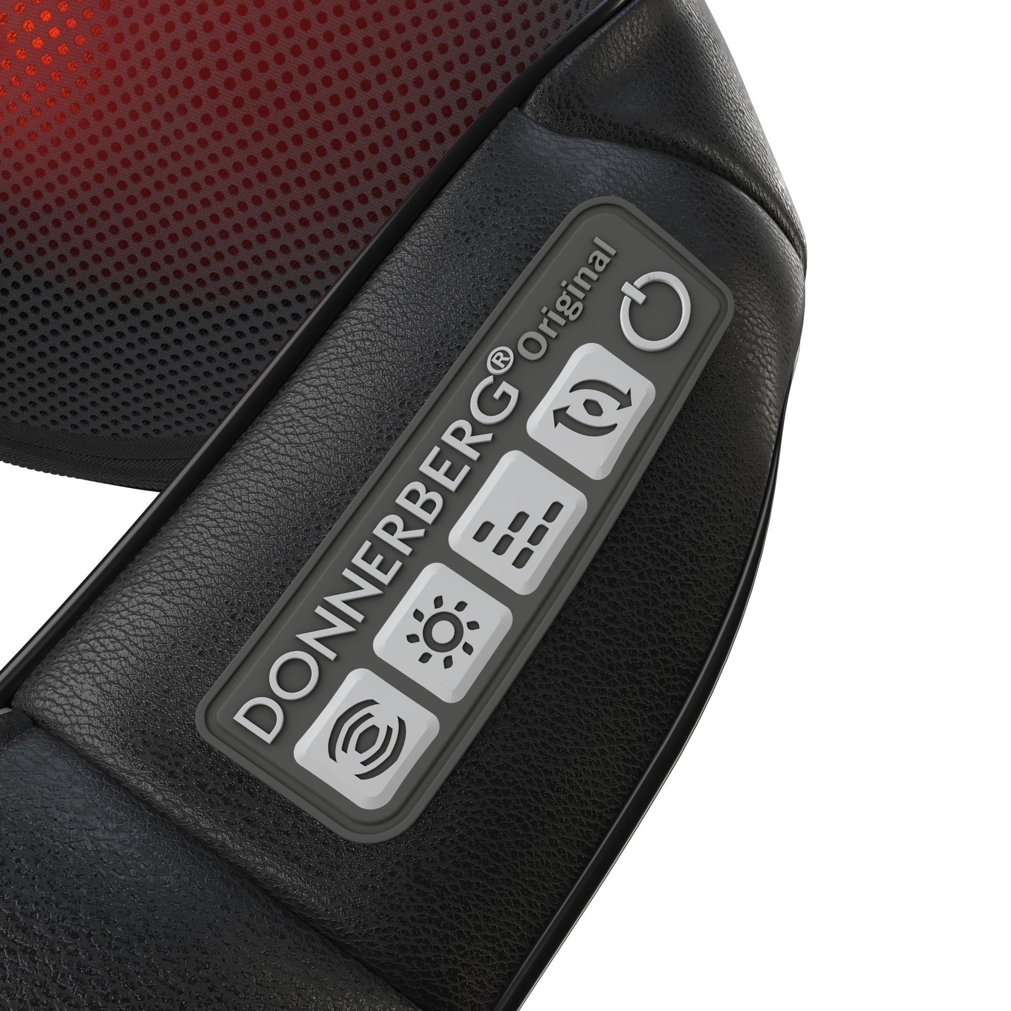 Donnerberg Nacken-Massagegerät NM-089 schwarz, DAS ORIGINAL 7 Jahre Kraftmotor Garantie 4D Massagegerät Wärmefunktion