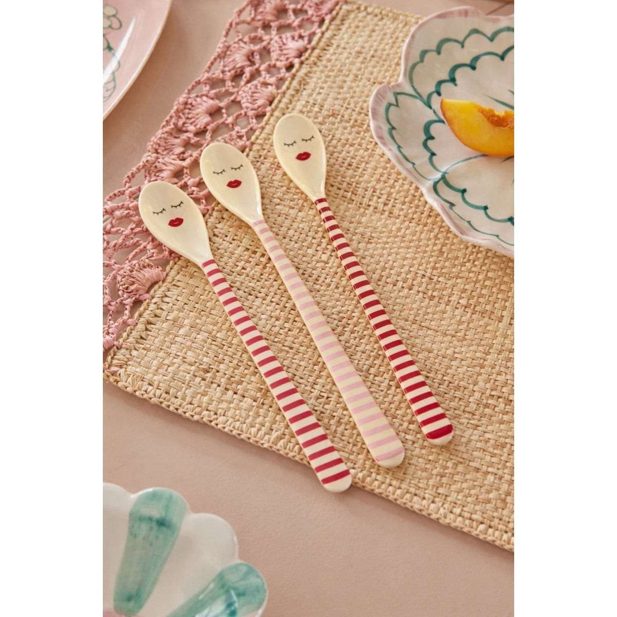 rice Latte-Macchiato-Löffel Latte Löffel Set 3 Stück, 22 cm, Melamin, extra lang – Bild 2 von 2