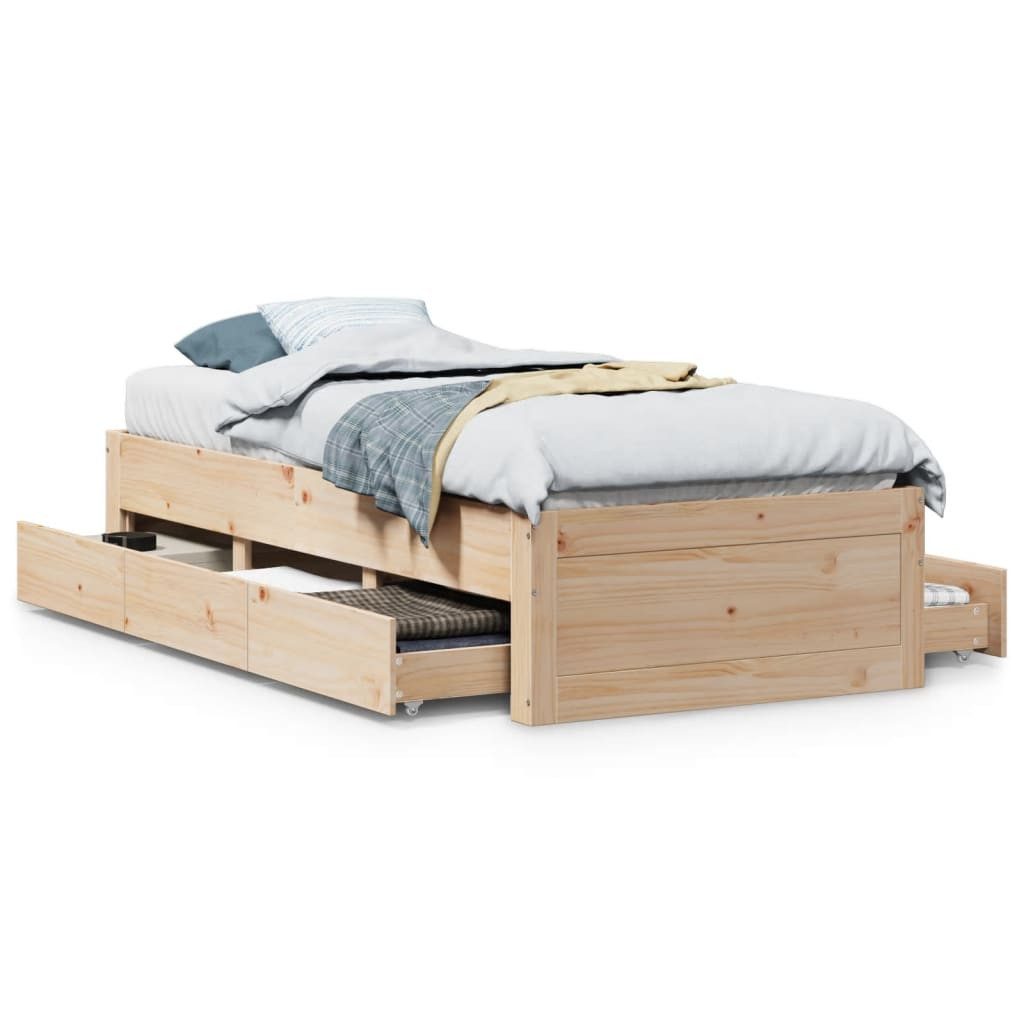 vidaXL Bett Massivholzbett ohne Matratze mit günstig online kaufen