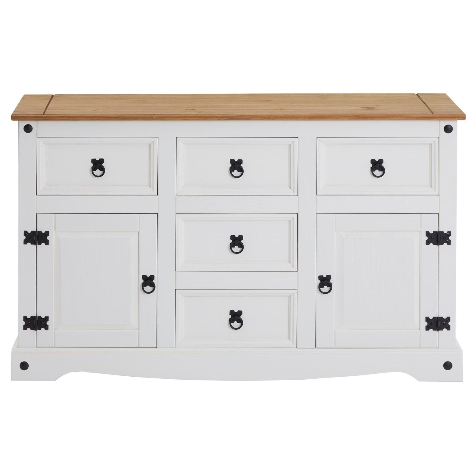 CARO-Möbel Sideboard CAMPO, Sideboard Kommodemassivholz Schubladenschrank M günstig online kaufen
