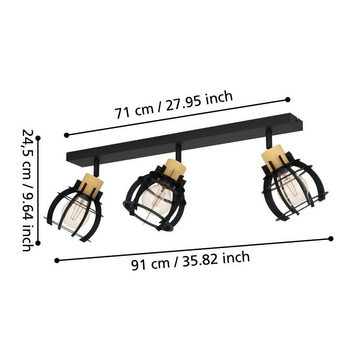 EGLO Deckenspot STILLINGTON 1, ohne Leuchtmittel, Deckenlampe, Deckenleuchte Industrial Design, Schwarz, Deckenspot