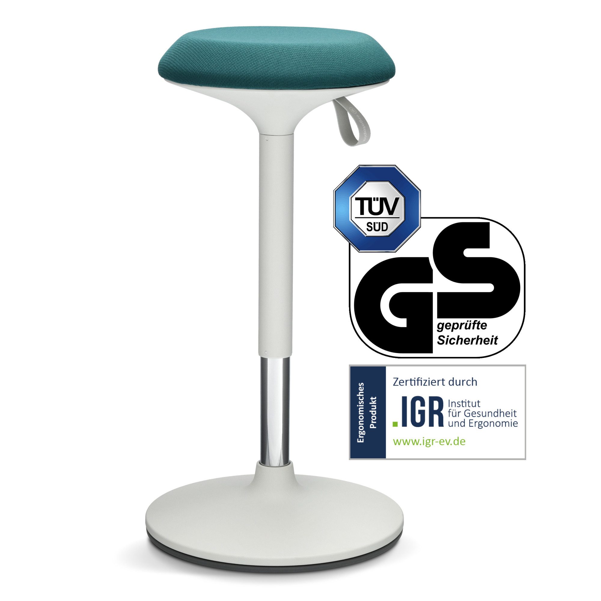 Ergotopia Вращающийся табурет Dyko - höhenverstellbarer Bürohocker, 360° schwenkbar