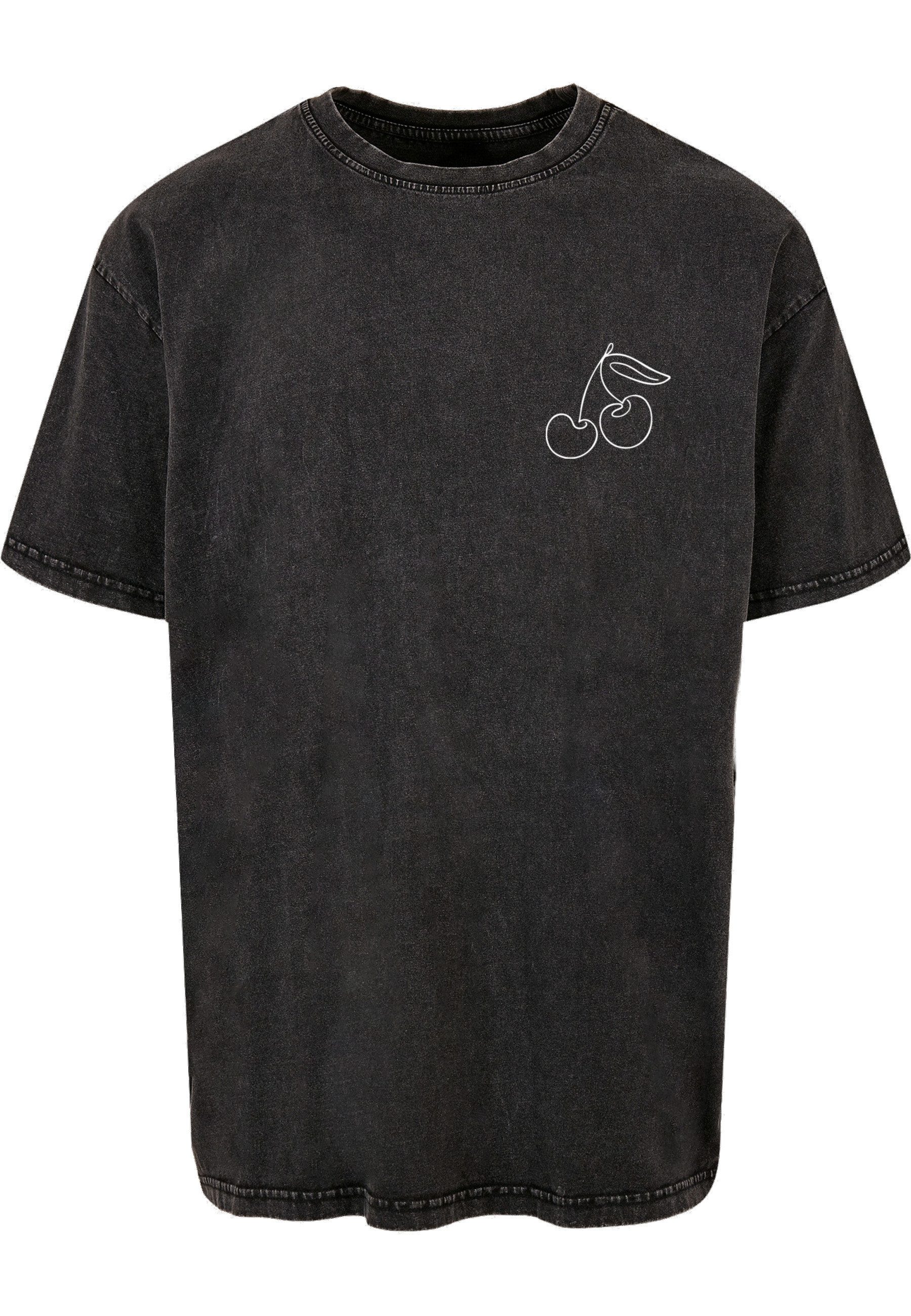 T-Shirt Merchcode Herren Cherry Acid Washed Oversize Tee