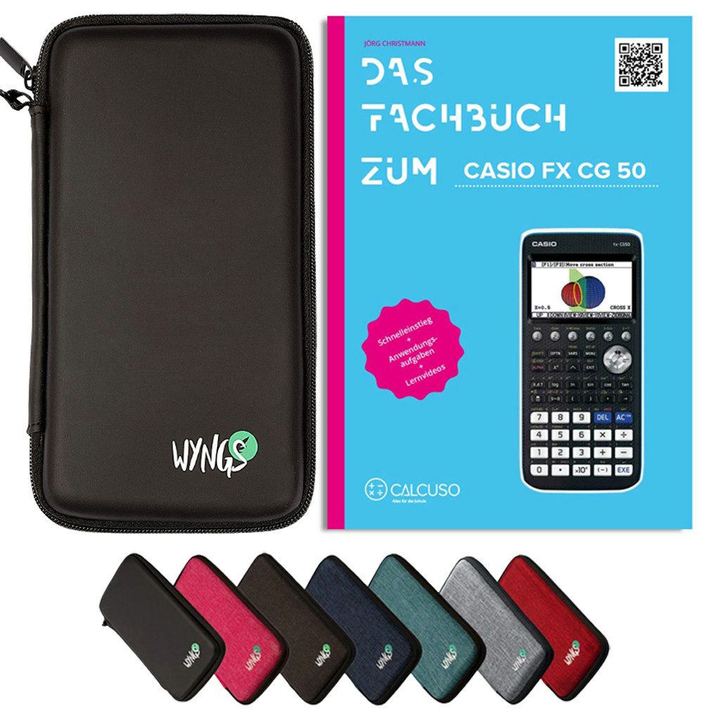 CALCUSO Карманные калькуляторы Zubehör zum Casio fx-CG50 - Fachbuch (92S) & Schutztasche Schwarz