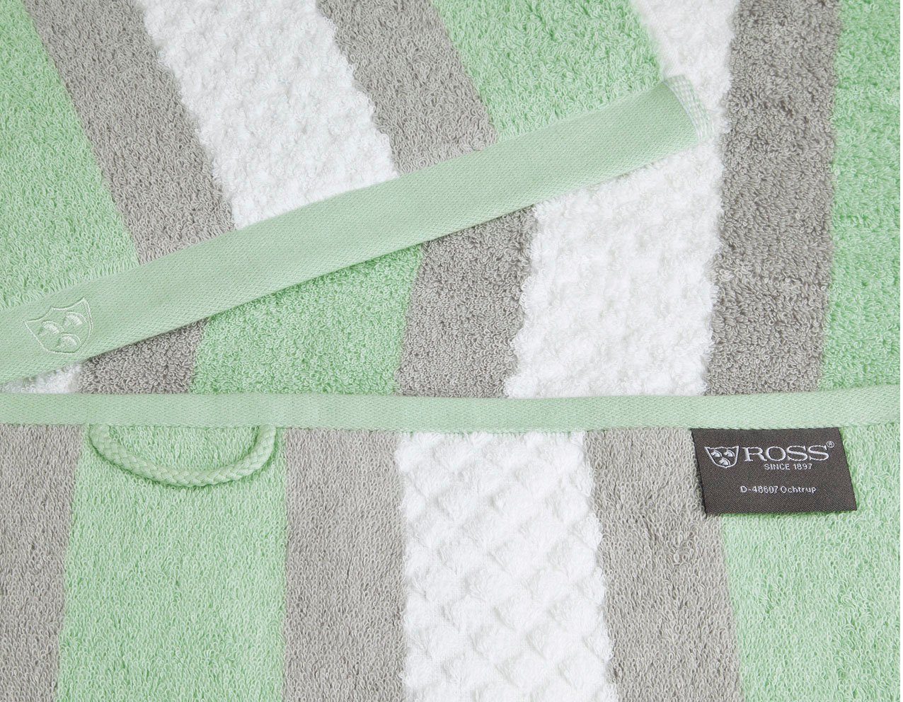 ROSS Handtücher Harmony, Frottier (Packung, 2-St), 100 % Baumwolle, Hoch Tief Struktur, viele Farben