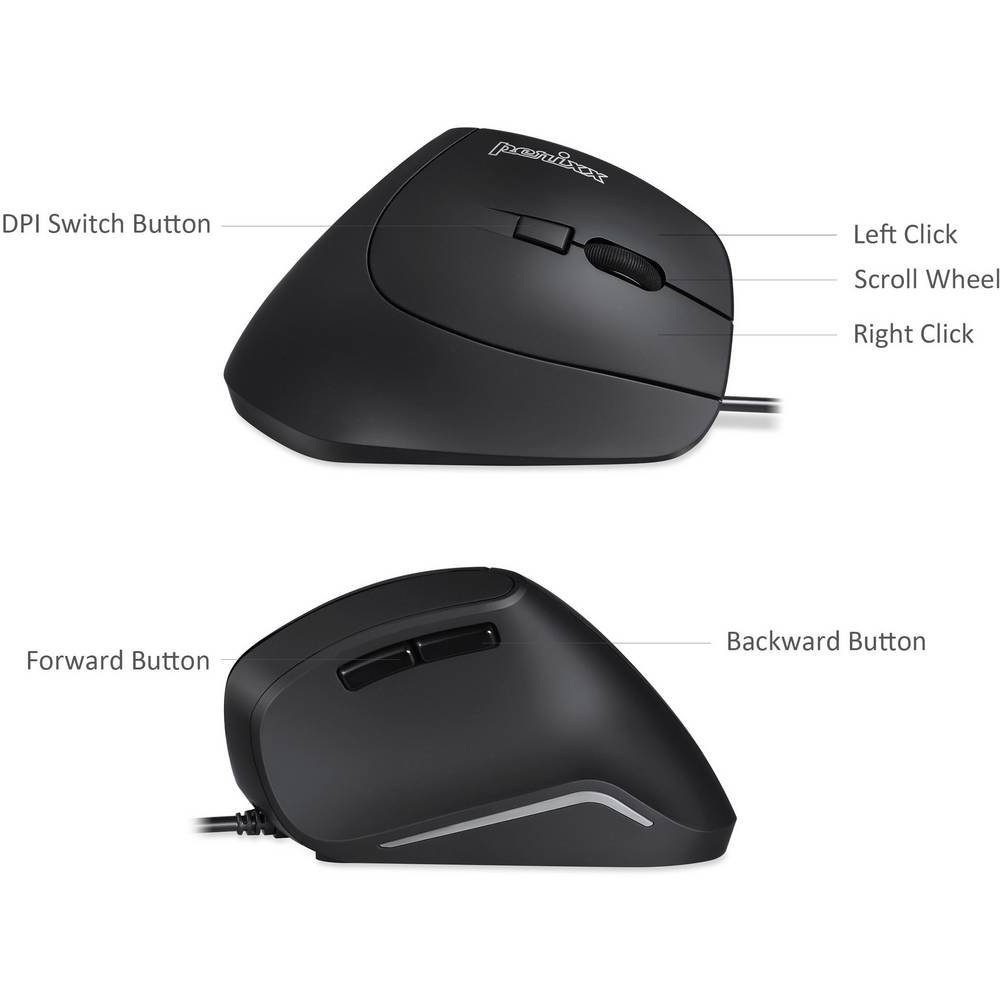Perixx Perimice-515II ergonomische USB Maus 11534 Mäuse (Ergonomisch)