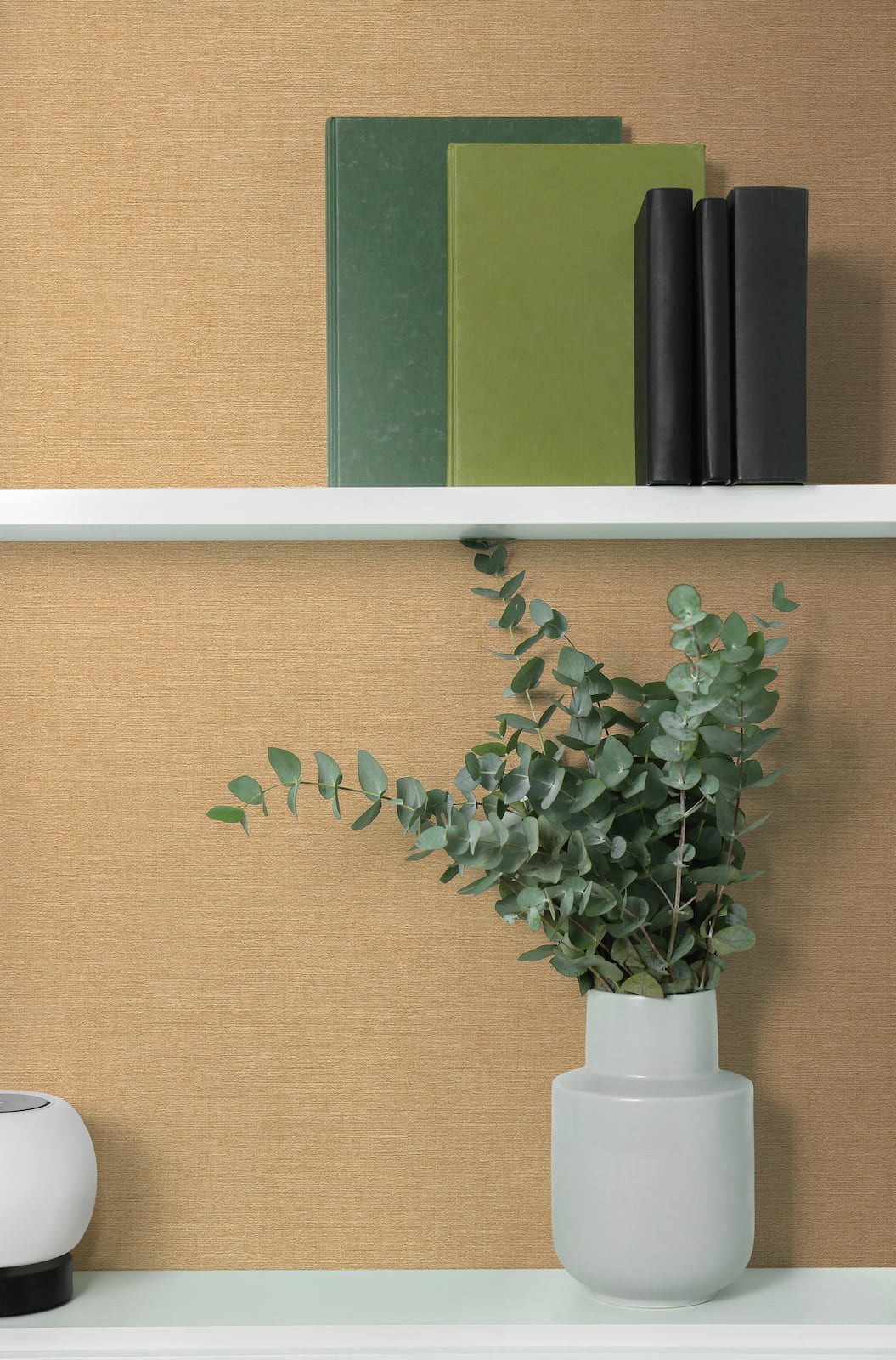 A.S. Création Vliestapete Einfarbig Modern Textil Optik Struktur Beige Gelb 79165-6 AS Creation