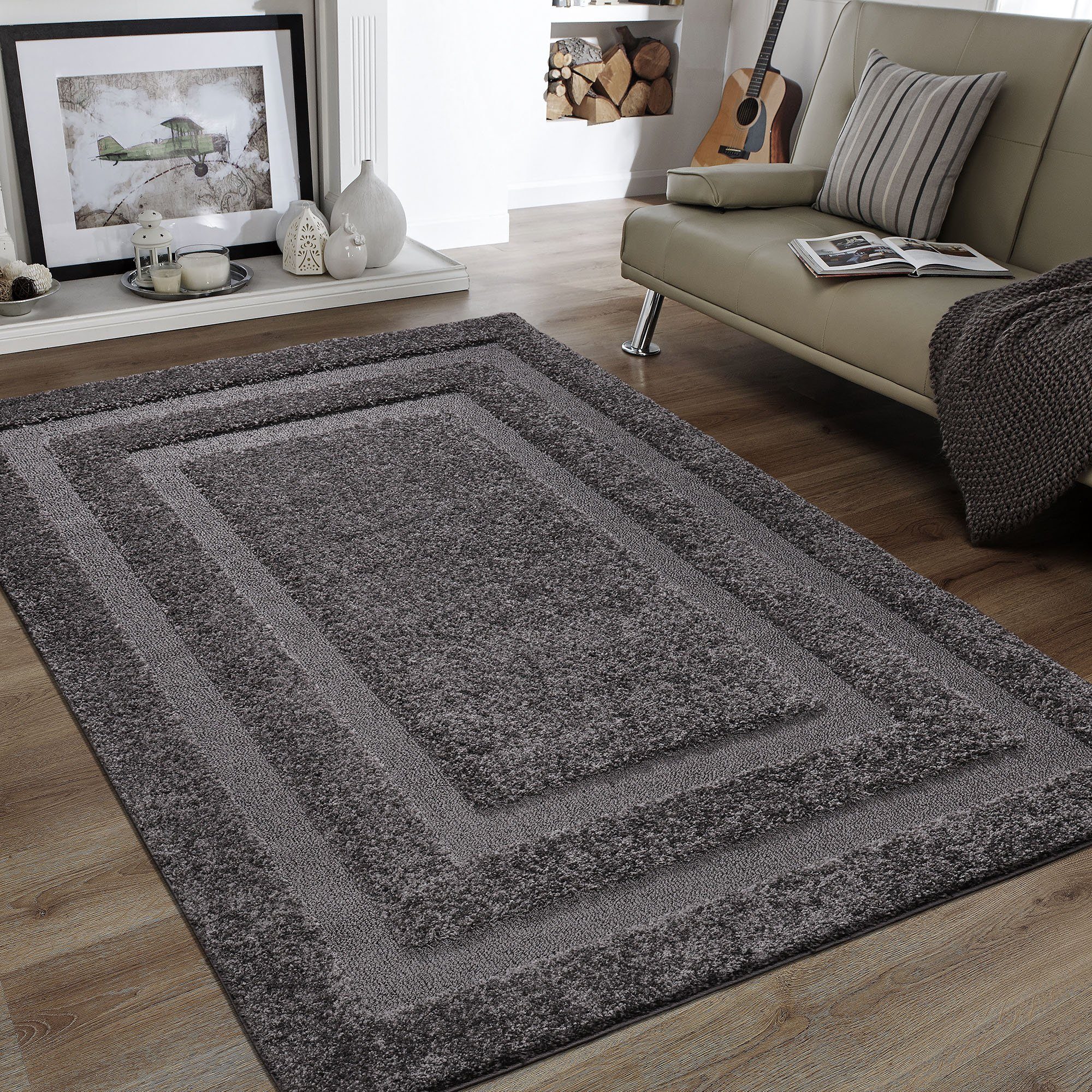 Sanat Hochflor-Teppich Luxus 3500, auch in Rund erhältlich, rechteckig, Höhe: 30 mm, robuster Langflor, weich, Wohnzimmer, Schlafzimmer