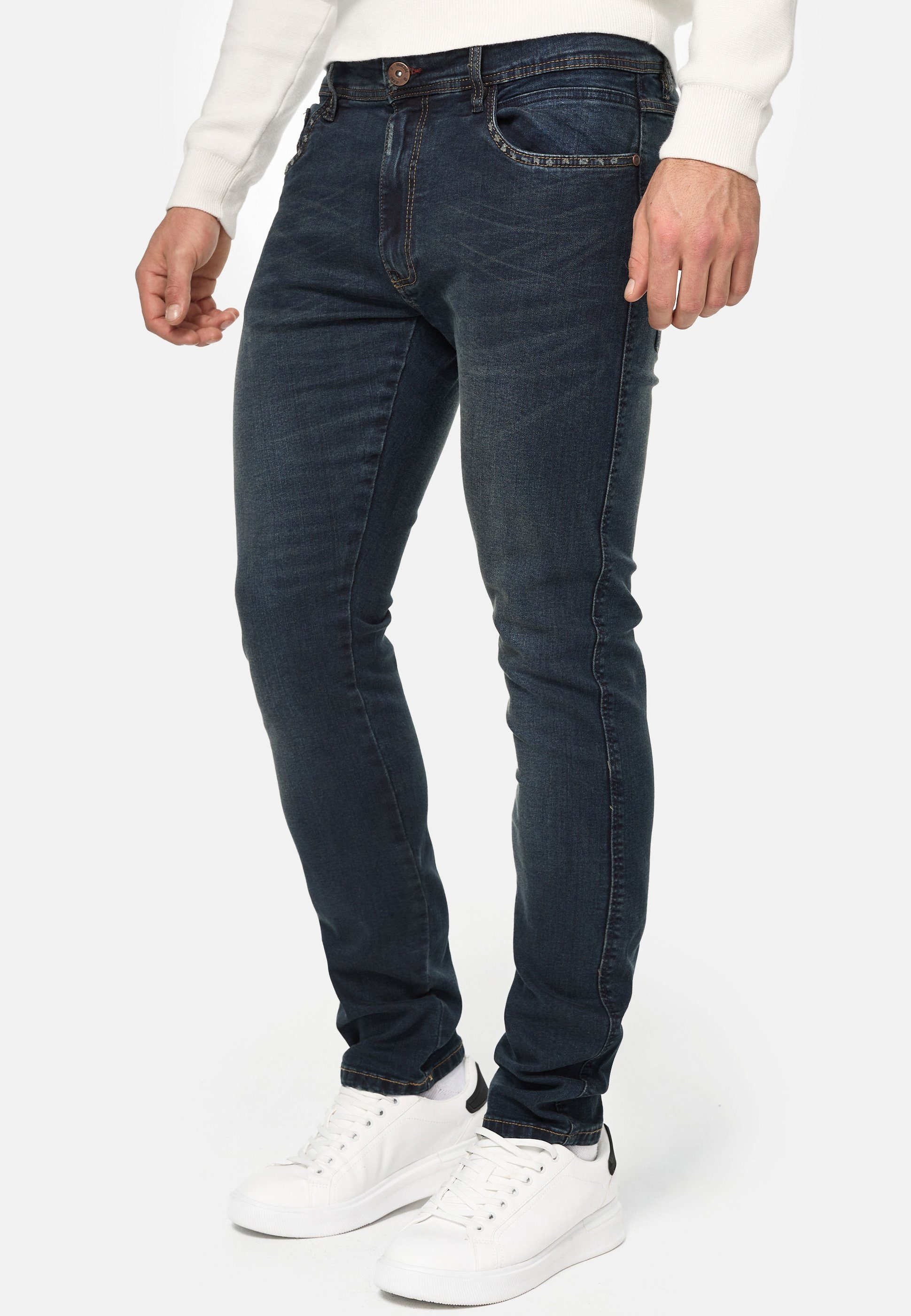 Indicode Regular-fit-Jeans Jake Grey Blue | Straight-Fit Jeans