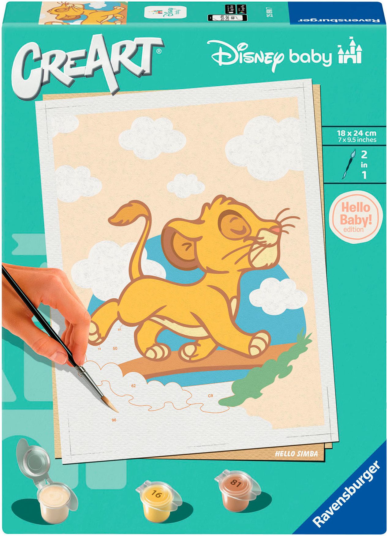 Malen nach Zahlen CreArt, Hello Baby, Simba