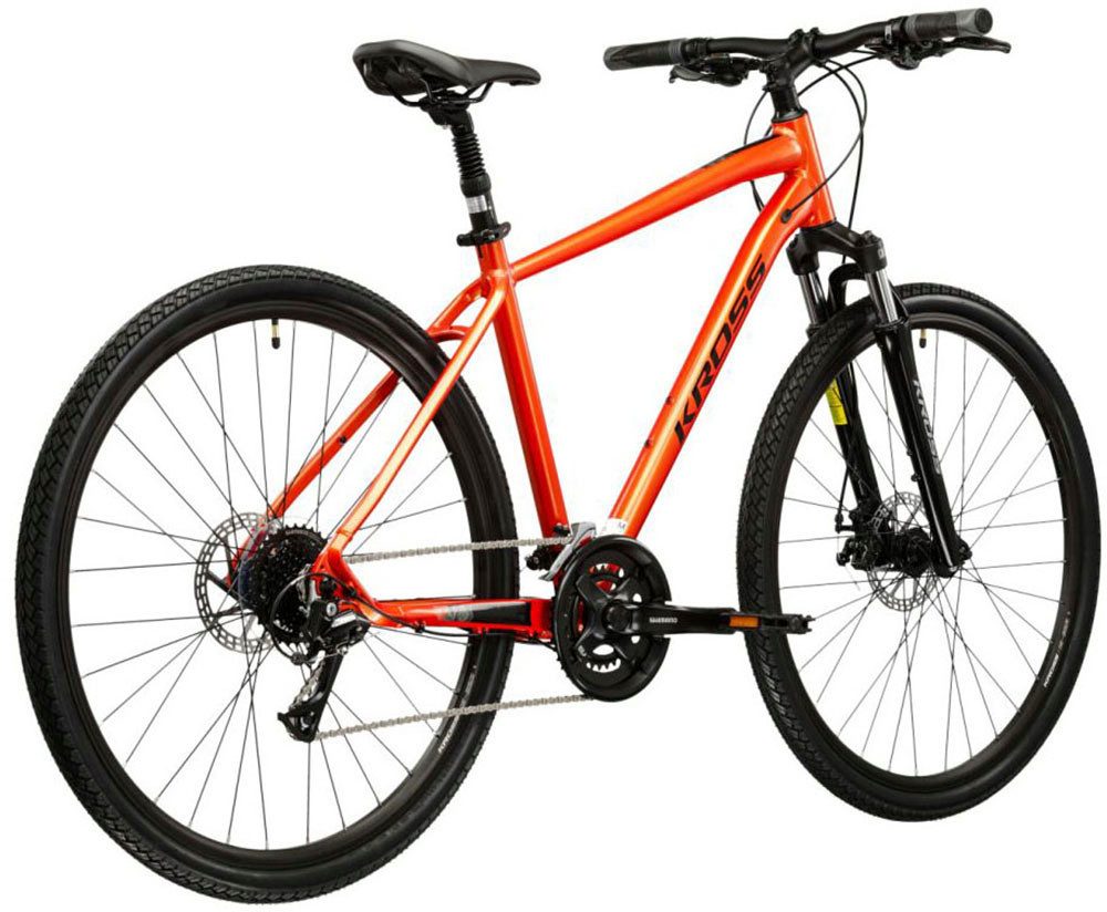 Kross Cross Bike Men's 28" Evado 3.0 Orange 16 Gears, 16-Speed ​​Shimano ACERA M3020 Derailleur, Derailleur Gears