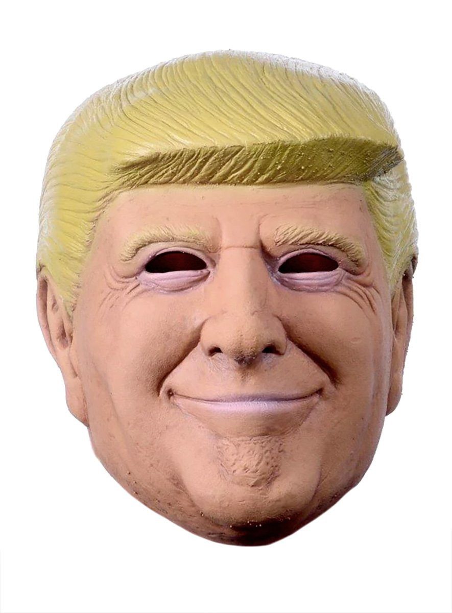 Zagone Studios Verkleidungsmaske Weird Donald Trump Maske, Der alte, orange Mann mit selbstgefälligem Grinsen