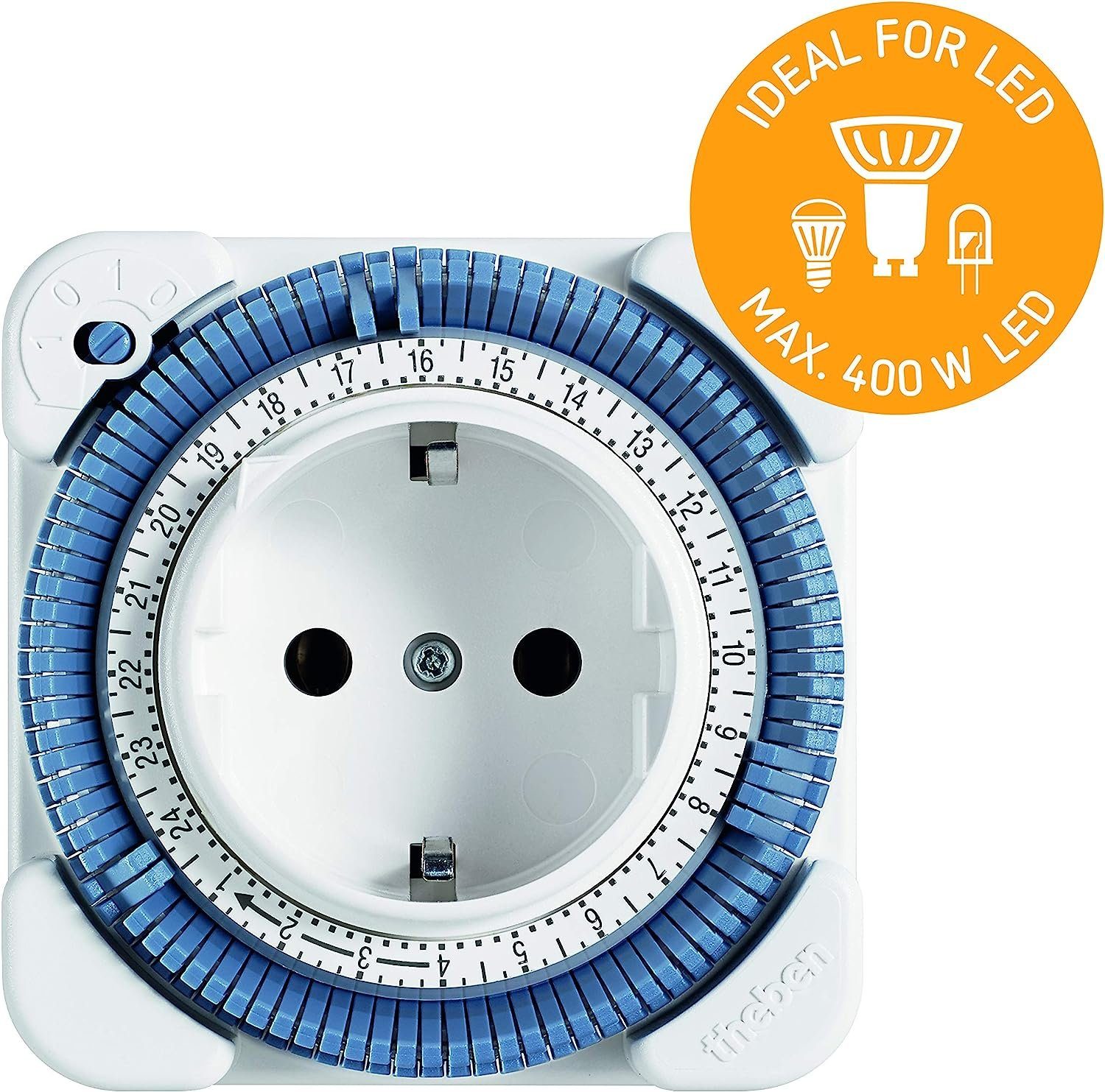 theben Zeitschaltuhr timer 26, 3er-Pack 0260030 Steckdose, Direktwahltasten, Tagesprogramm, für Aquarium/Terrarium, Beleuchtung, 3er Pack, innen