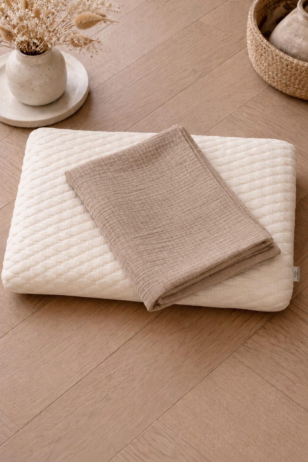 BABEES Kissenbezüge 2-er Set Kissenbezug 40x60 / 30x50 cm 100% Musselin Baumwolle 150 g/qm, Kissenbezüge Kissenhülle Kinderbettwäsche Kinderzimmer Creme Beige