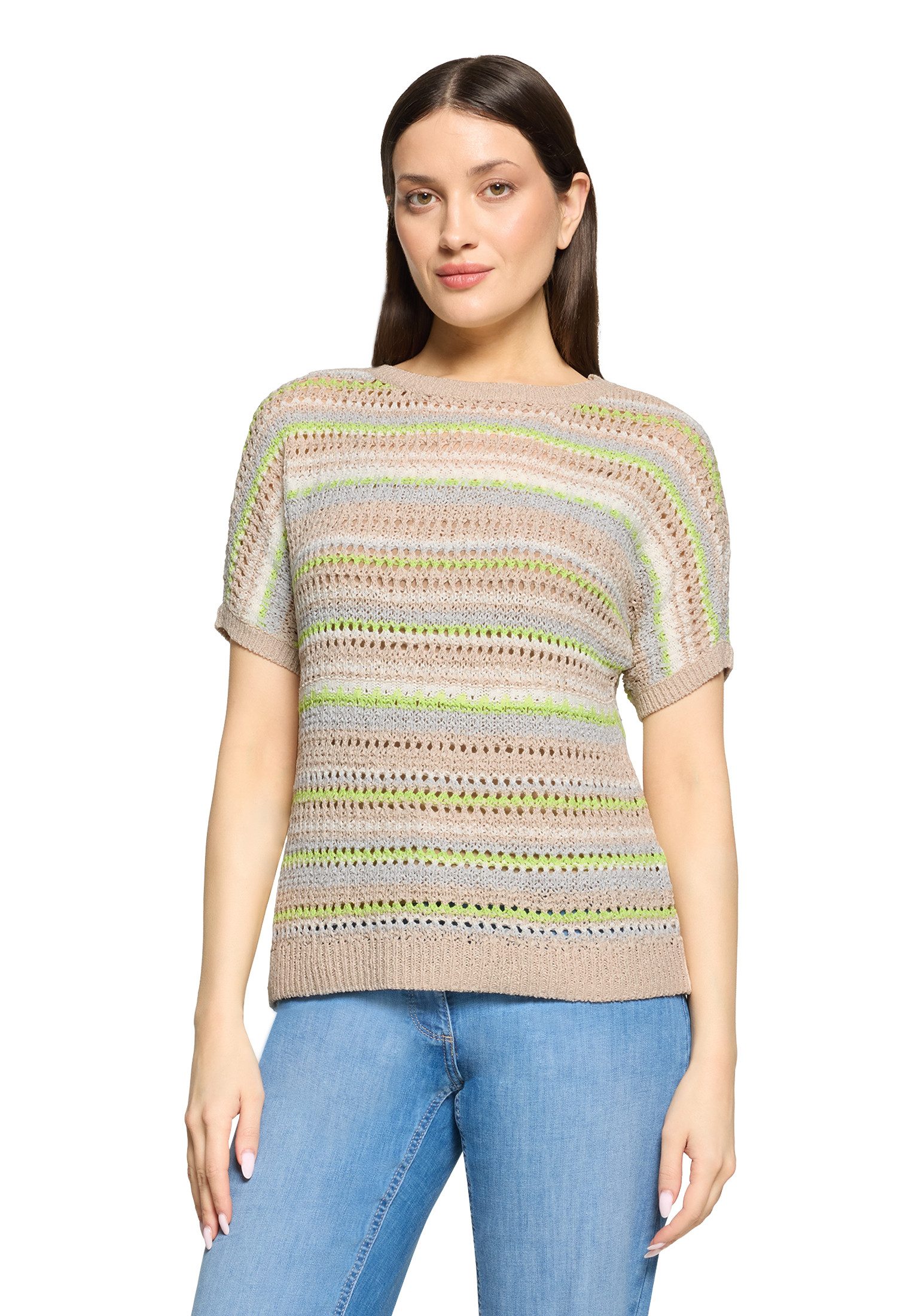 Kurzarmshirt Damen mit U-Boot-Ausschnitt