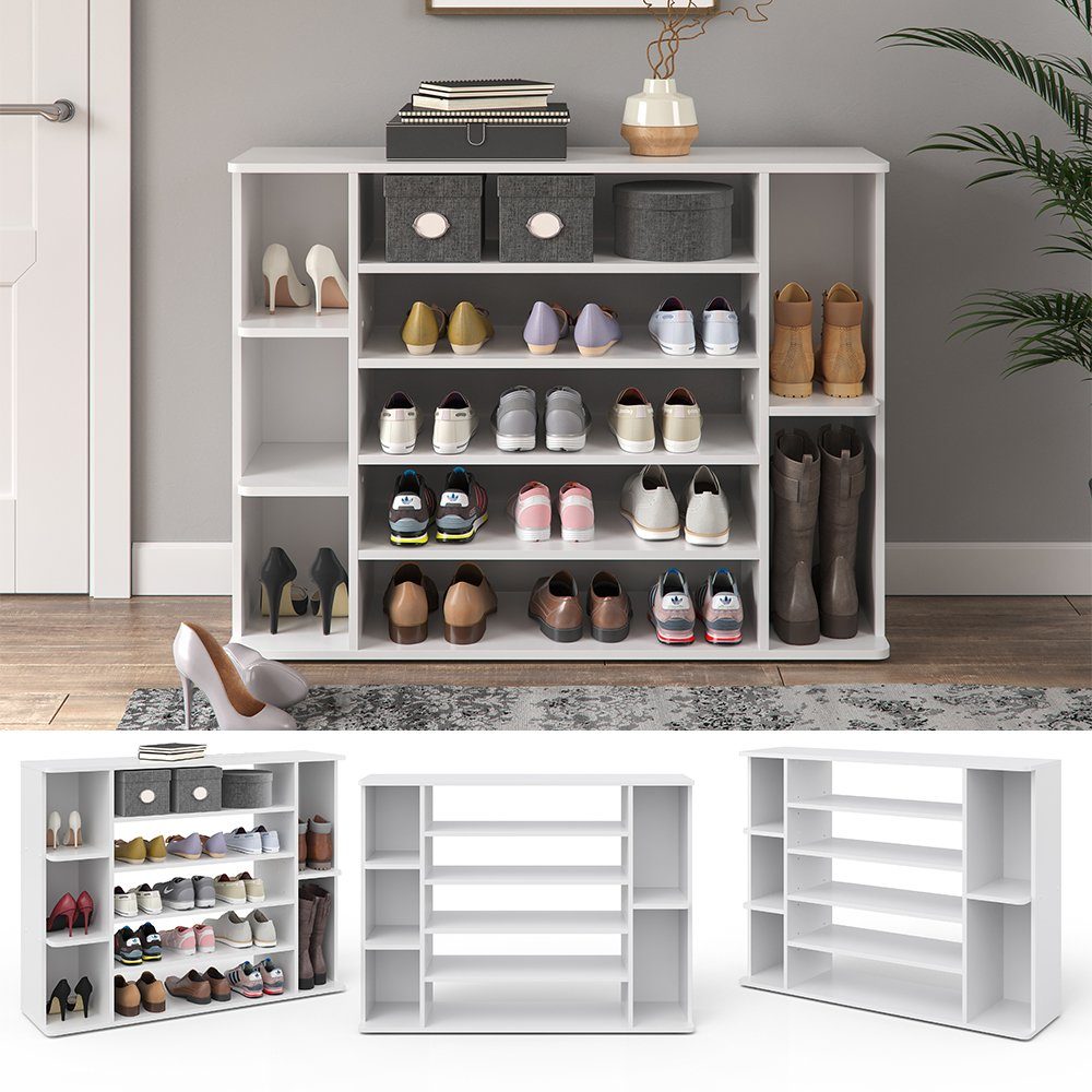 Vicco Schuhregal Levin, Weiß, 116 x günstig online kaufen
