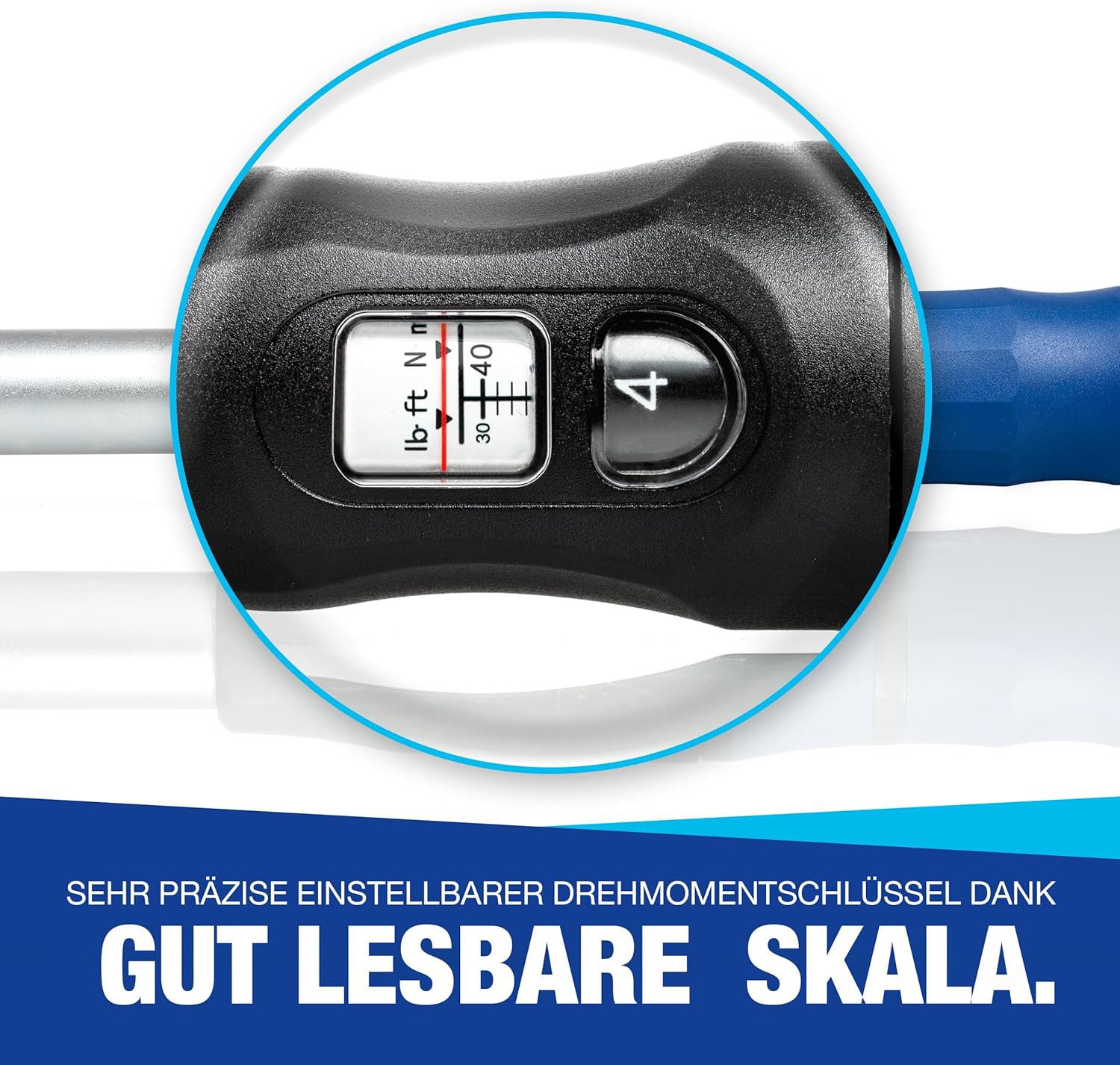 NTG Nutzfahrzeug Technik GmbH Drehmomentschlüssel 1/2" Zoll 40-210 Nm mit Ergogriff inkl. Aufbewahrungskoffer