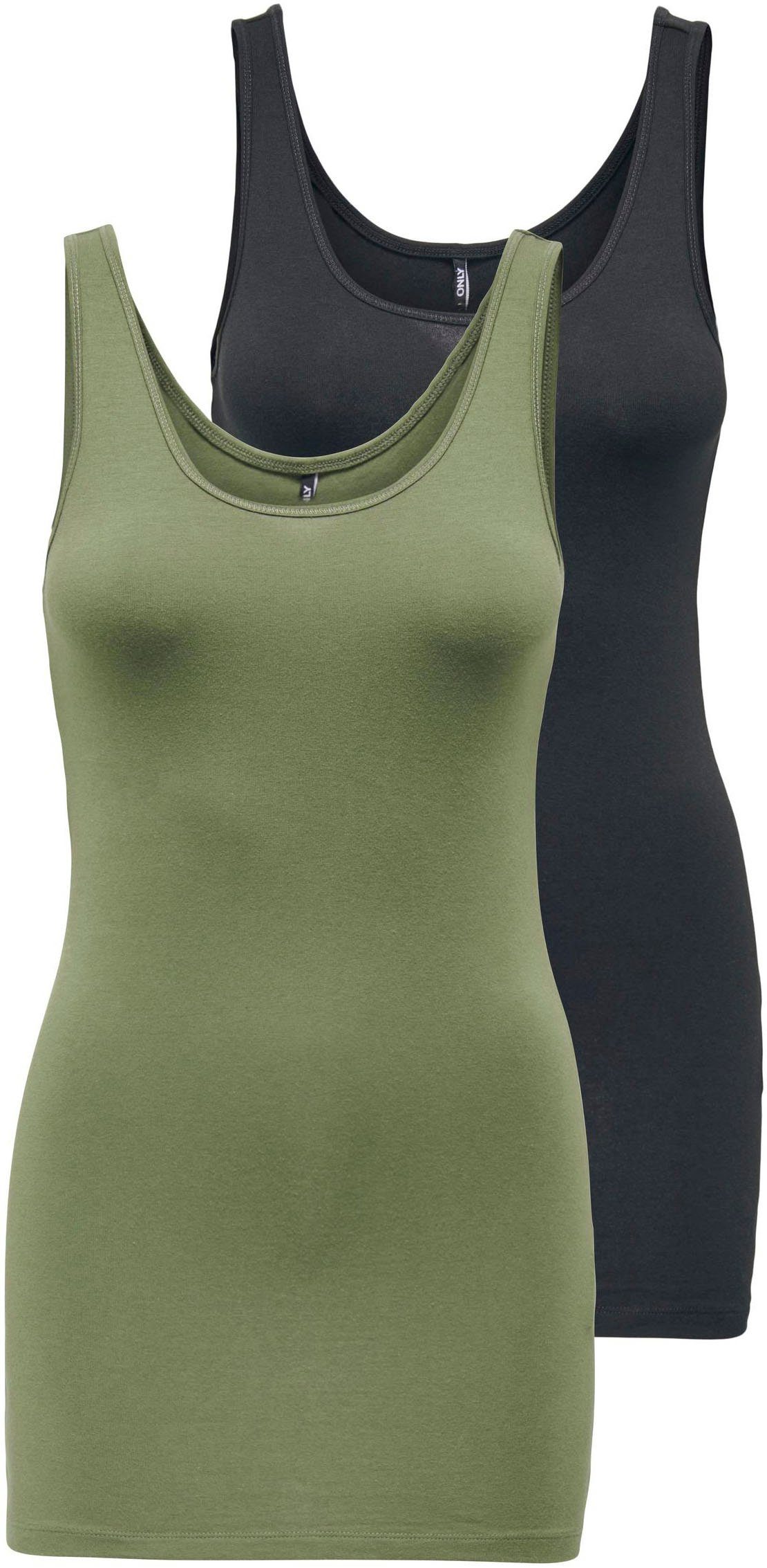 ONLY Tanktop ONLLIVE LOVE NEW LONG TT 2PACK NOOS (Packung, 2er-Pack) günstig online kaufen