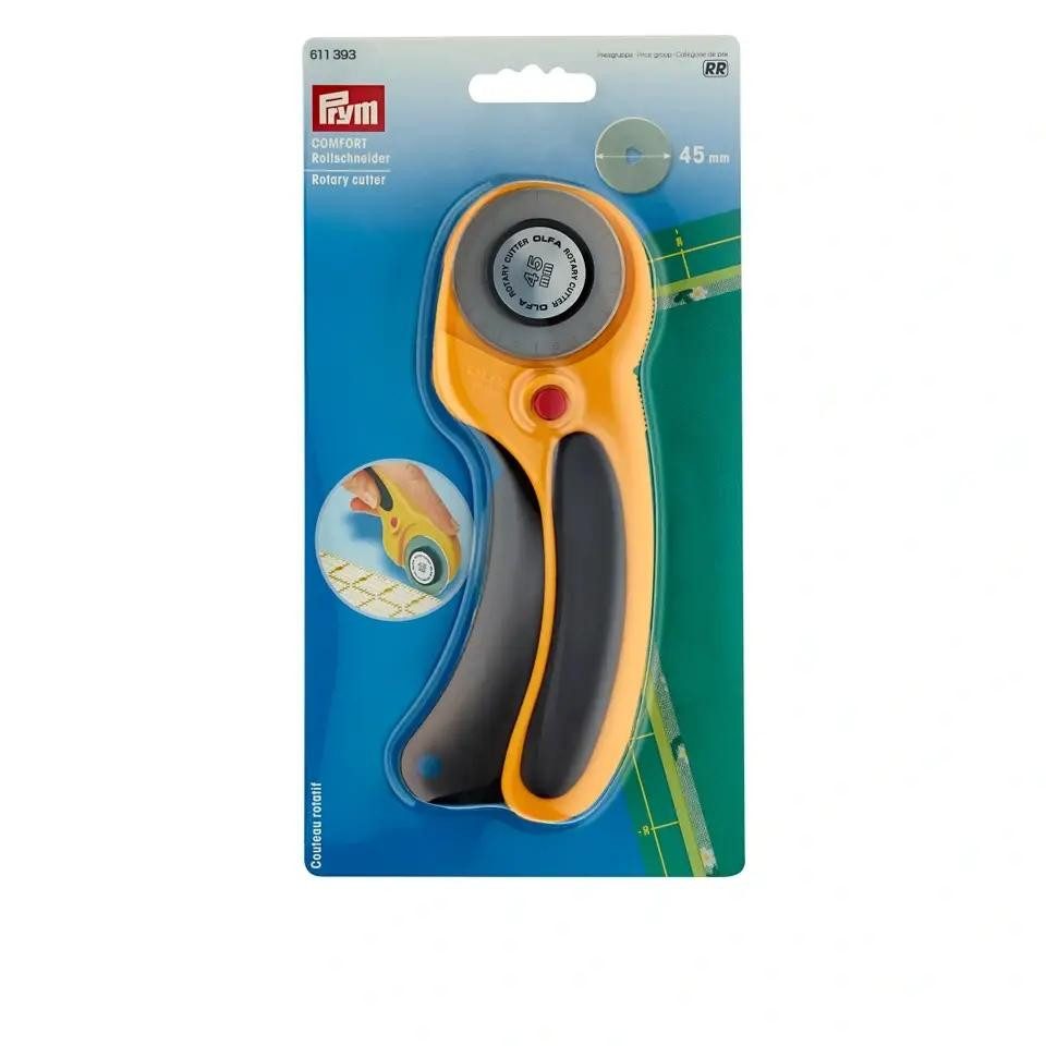 Prym Cuttermesser - Rollschneider Comfort Griff 45 mm (schwarz / orange)