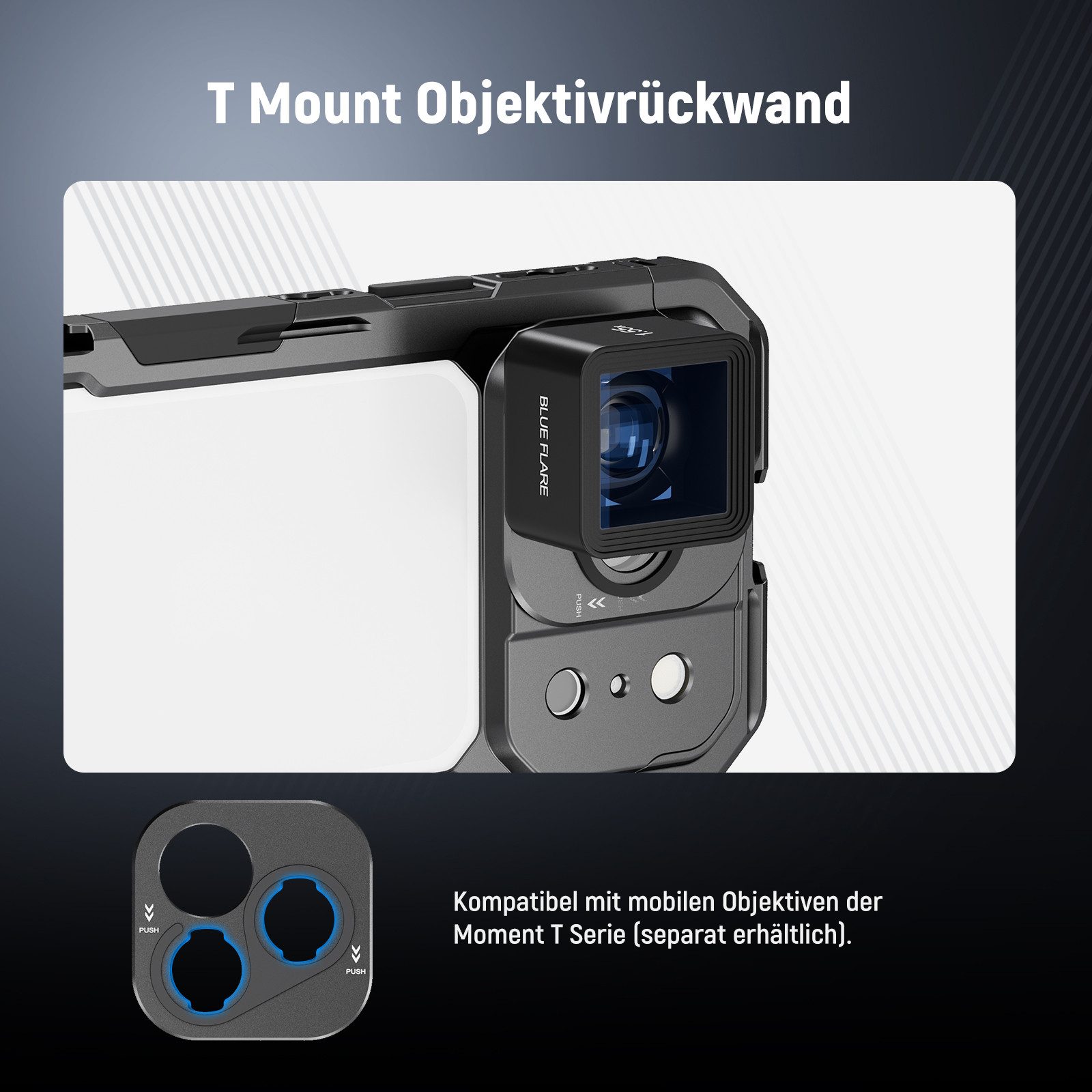 Neewer Handyhülle Handy Käfig Kompatibel mit iPhone 17 Pro Max, PA144 (Schwarz), Video Rig Stabilisator, mit 67mm Filter Ring 17mm Objektiv Rückplatte – Bild 5 von 5