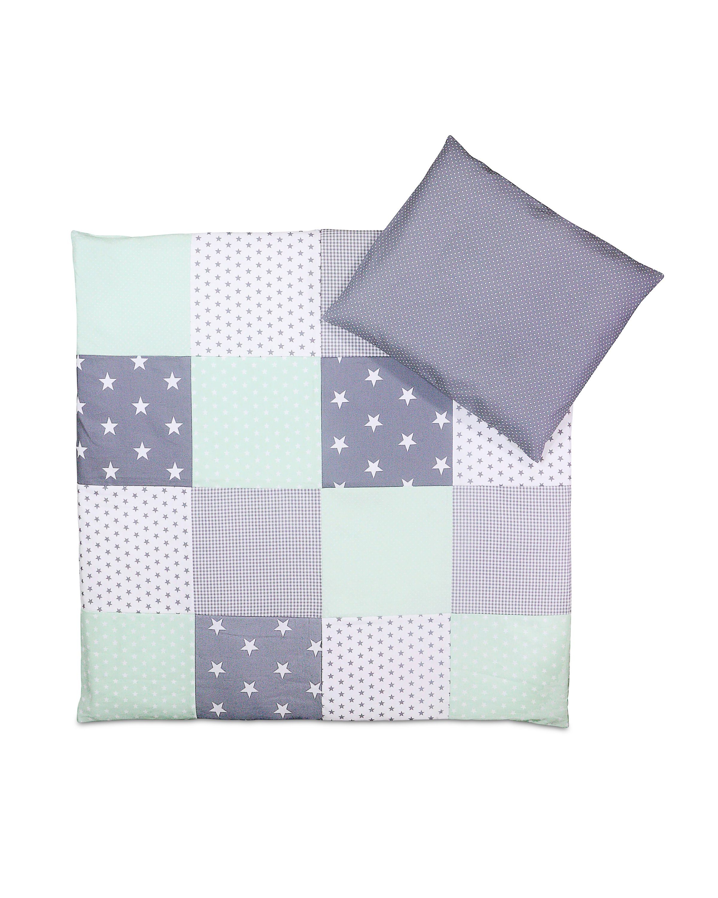 ULLENBOOM ® Kinderbettwäsche Babybettwäsche 2-teilig Mint günstig online kaufen