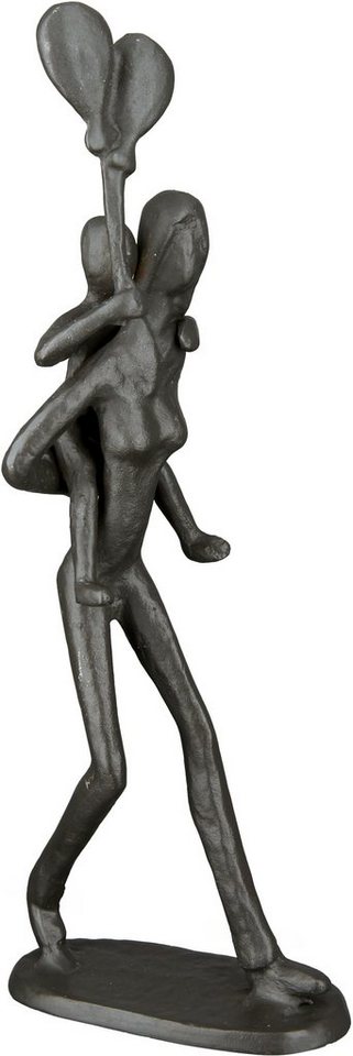 Casablanca by Gilde Dekofigur »Design Skulptur Huckepack, braun« (1 Stück), Dekoobjekt, aus Metall, Höhe 23 cm, Frau mit Kind, Wohnzimmer-kaufen