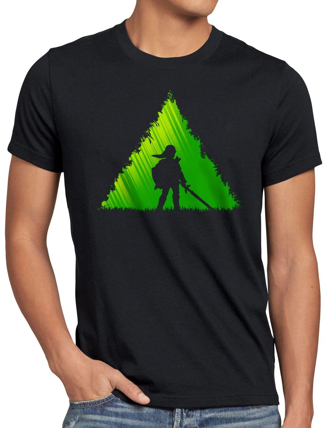 style3 Print-Shirt Herren T-Shirt Link triforce Awakens epona hyrule