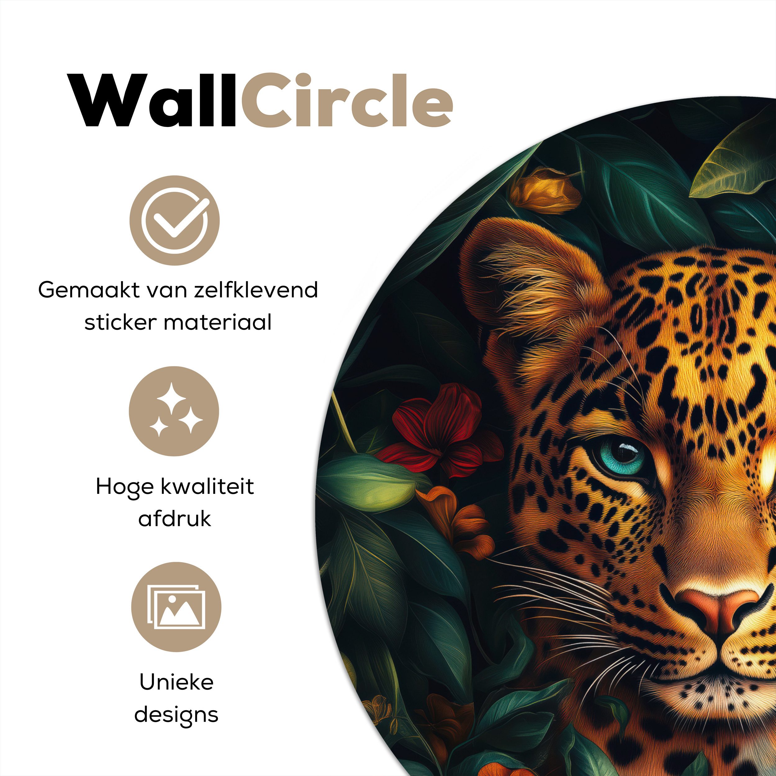 MuchoWow Wandsticker Leopard - Natur - günstig online kaufen