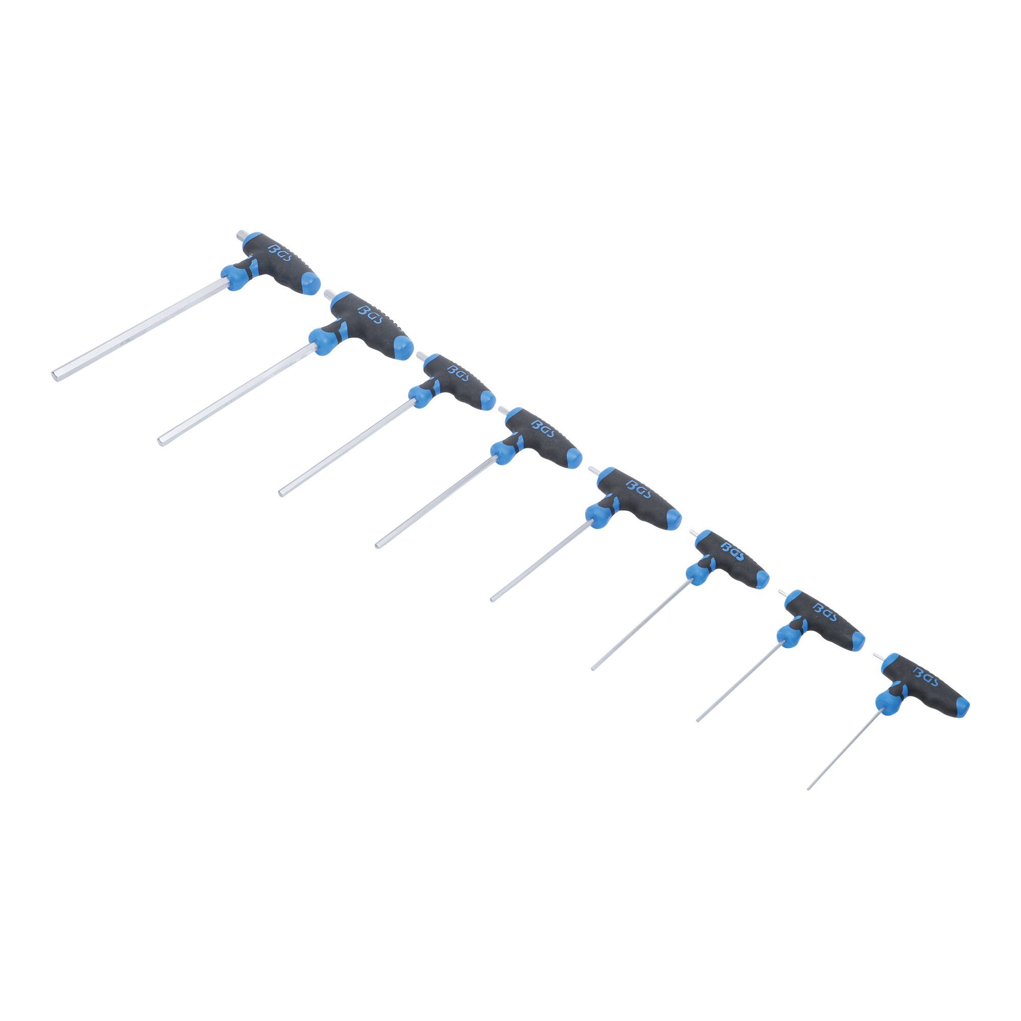 BGS technic Schraubendreher BGS T-Griff-Schlüssel-Satz Innensechskant 2 - 10 mm 8 teilig