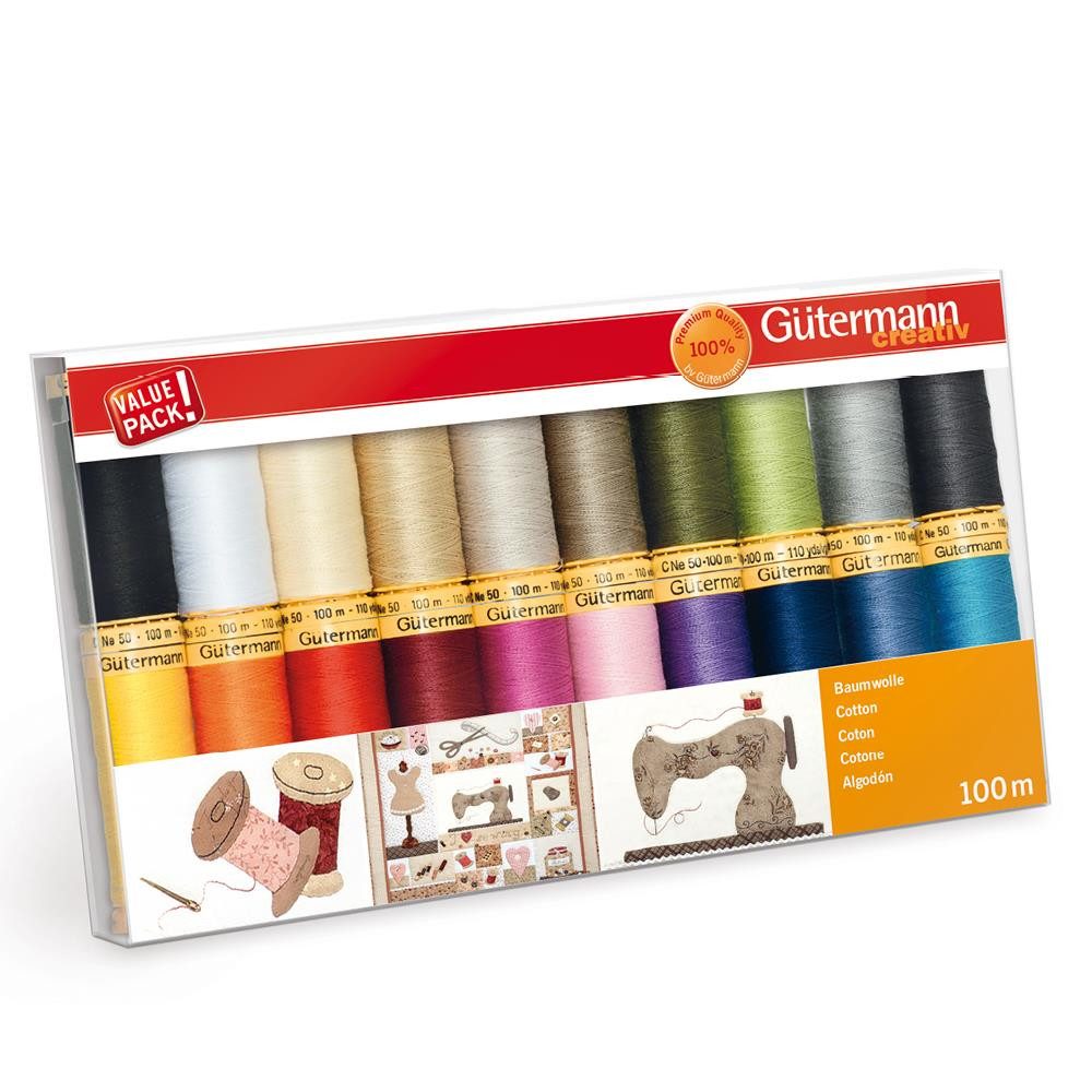 Gütermann Gütermann Nähfaden-Set Baumwolle 20x100m Col.1 Nähgarn