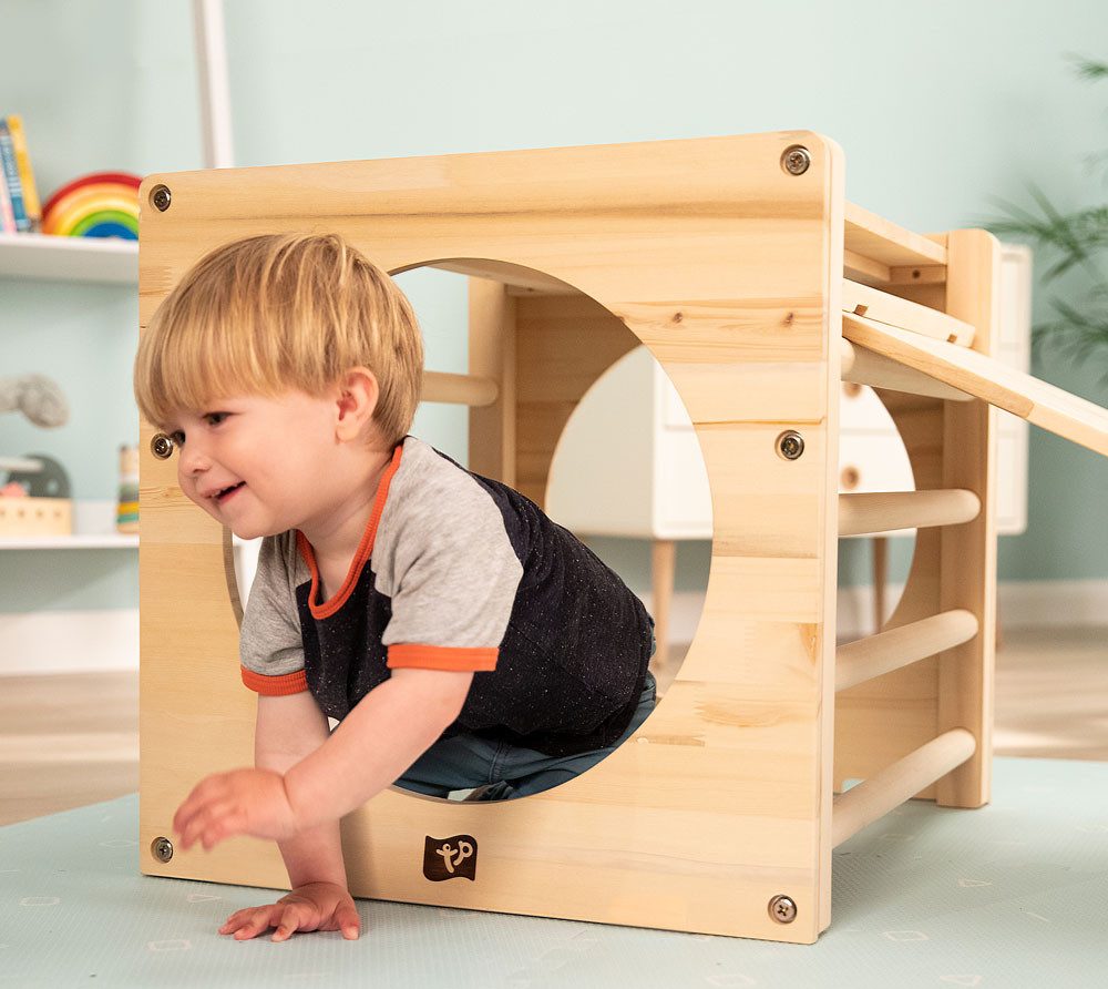 TP Toys Klettergerüst Holz Klettergerüst, (1-St), Geeignet ab 12 M., Max. Benutzergewicht 40 KG, LxBxH 52x60x52cm