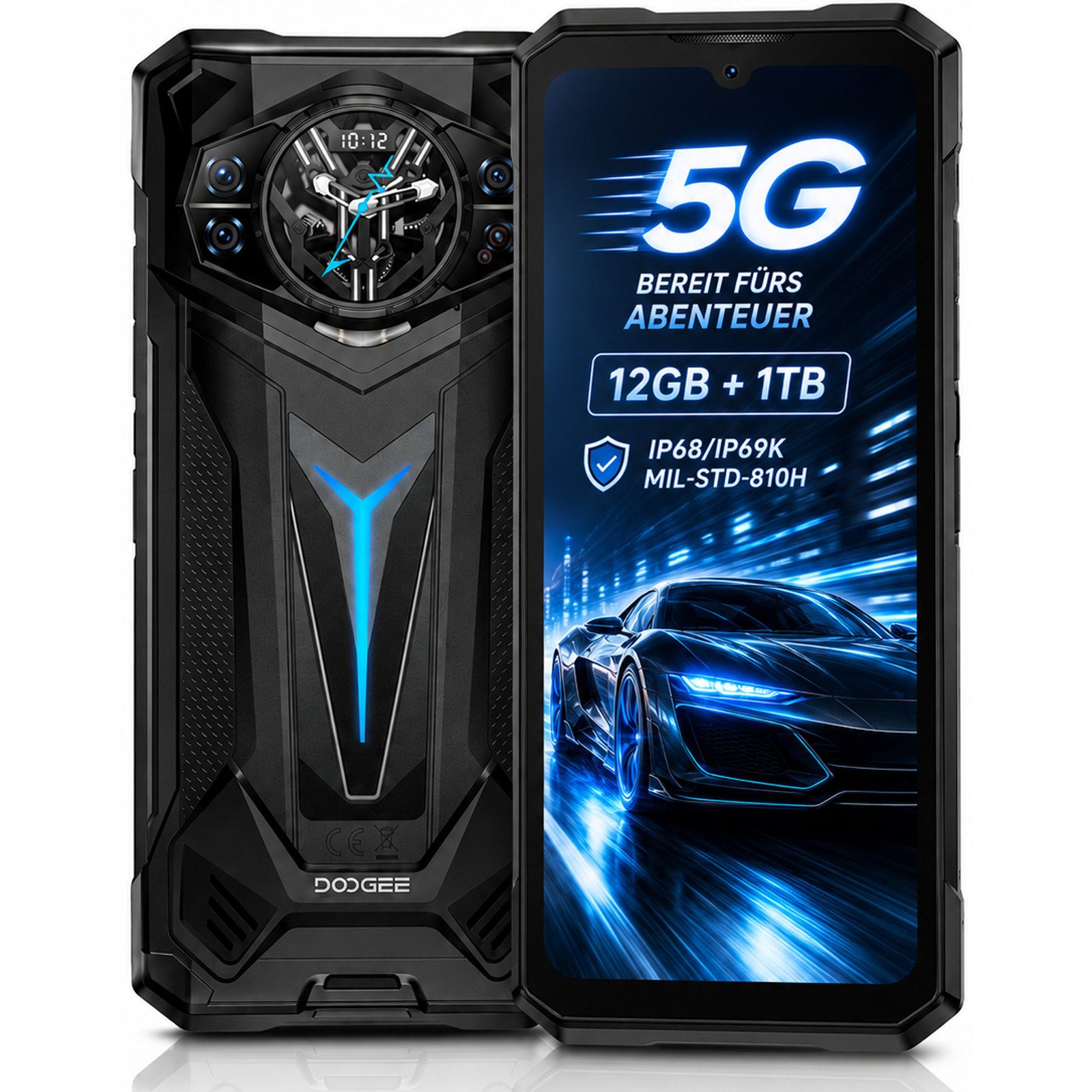 DOOGEE S200ULTRA 5G Outdoor Handy Ohne Vertrag 12GB+1TB 6.72” 120Hz Android15 Smartphone (6.72 Zoll, 1024 GB Speicherplatz, 100 MP MP Kamera, 100 MP +20 MP/ 66W Schnellladen/ Rückseitiges Display Amoled/NFC/WLAN)