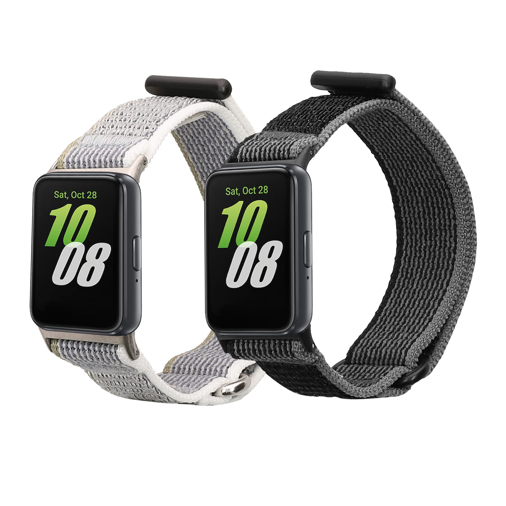 kwmobile Sportband für Samsung Galaxy Fit 3 Smartwatch, 2-tlg., 2x Nylon Fitnesstracker Sportarmband Band