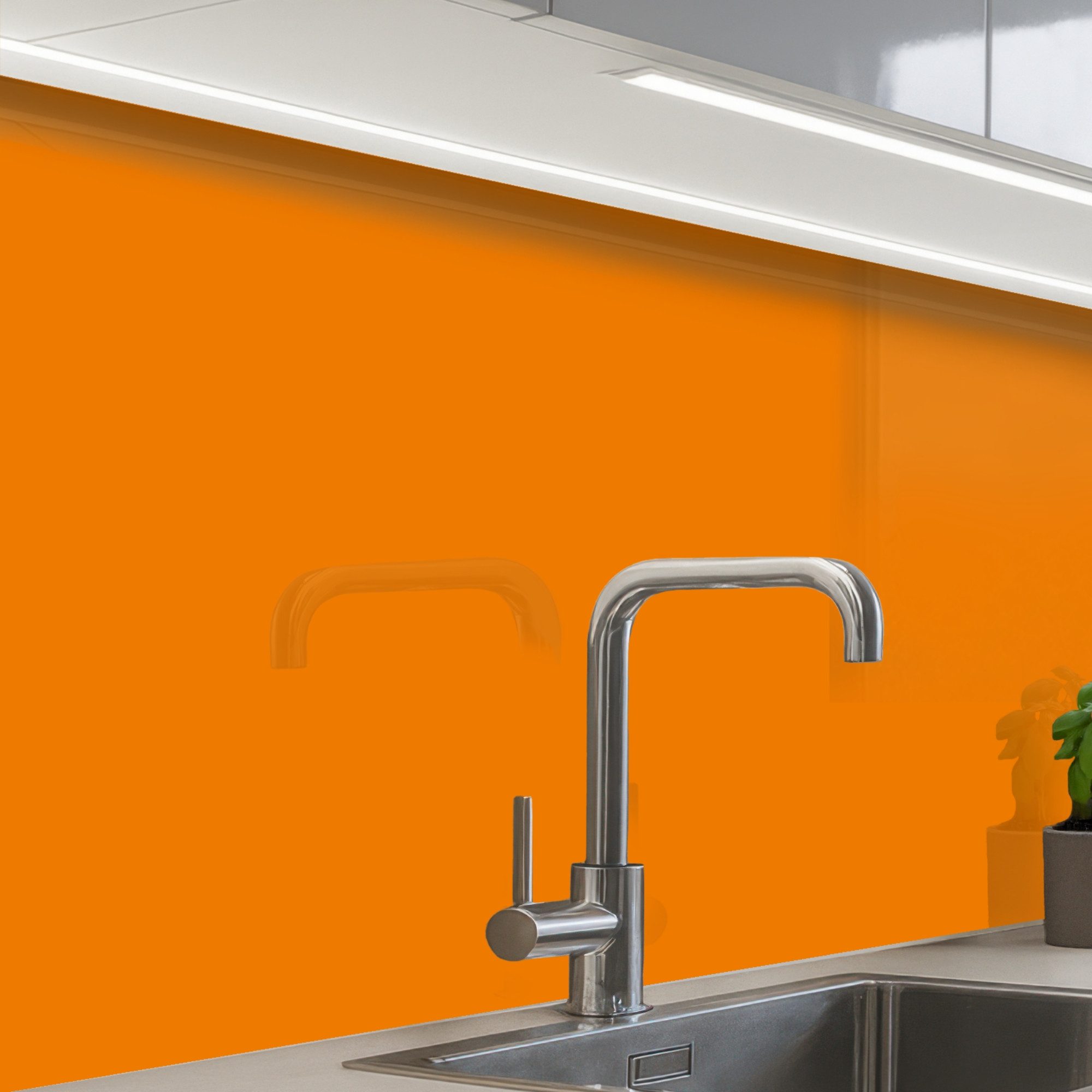KitchenYeah Küchenrückwand Muster selbstklebend (keine Folie) Orange - Jahreszeiten - Herbst - Fa, (1-tlg), Spritzschutz, Küche, Rückwand, Küchenwand, Küchenfront, 30x20 cm