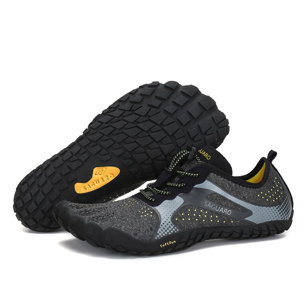 SAGUARO Fast I (flexible Sohle, breite Zehenbox) schwarz/grau Barfußschuh