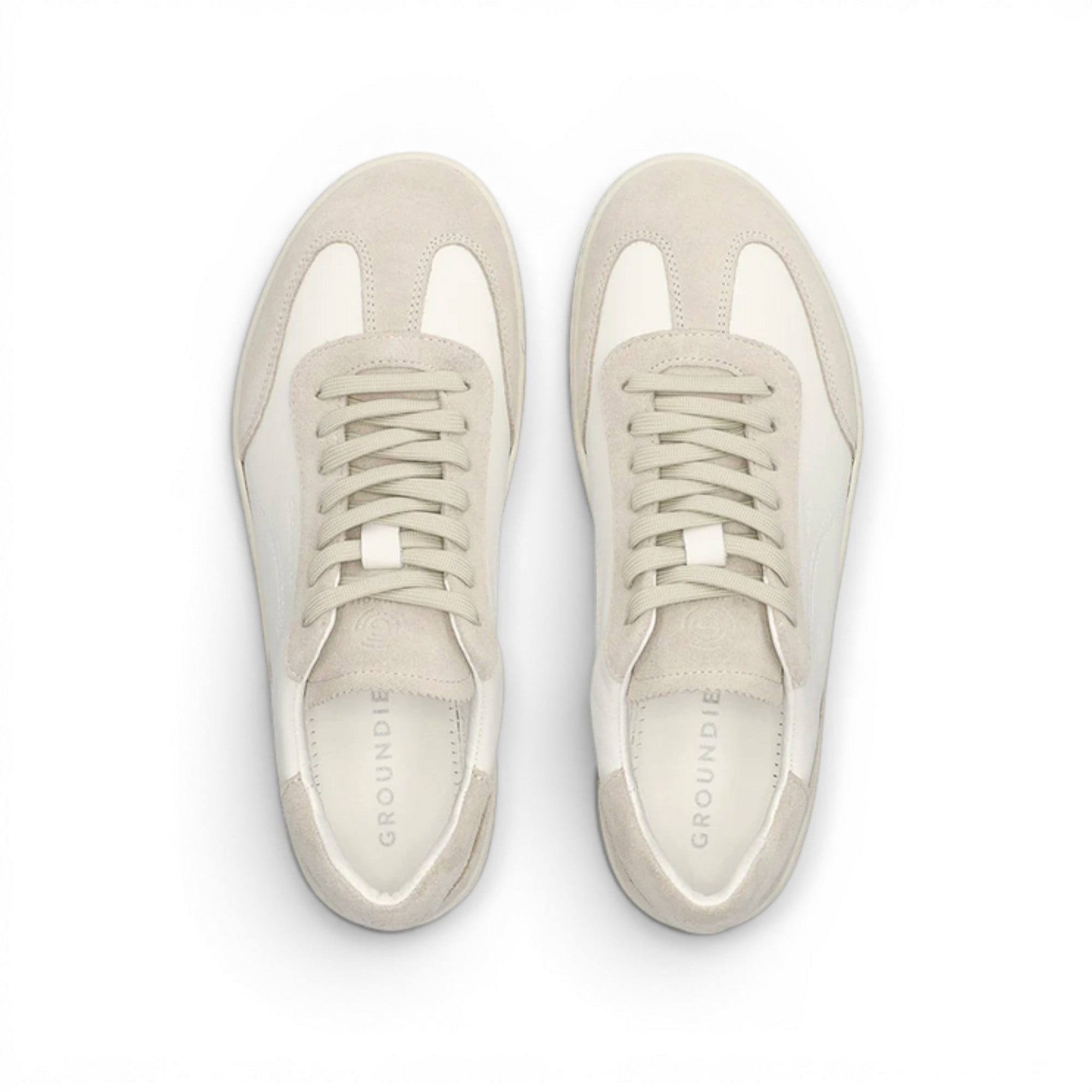 GROUNDIES Panama (Veloursleder/Nappaleder) beige/weiss Damen Sneaker
