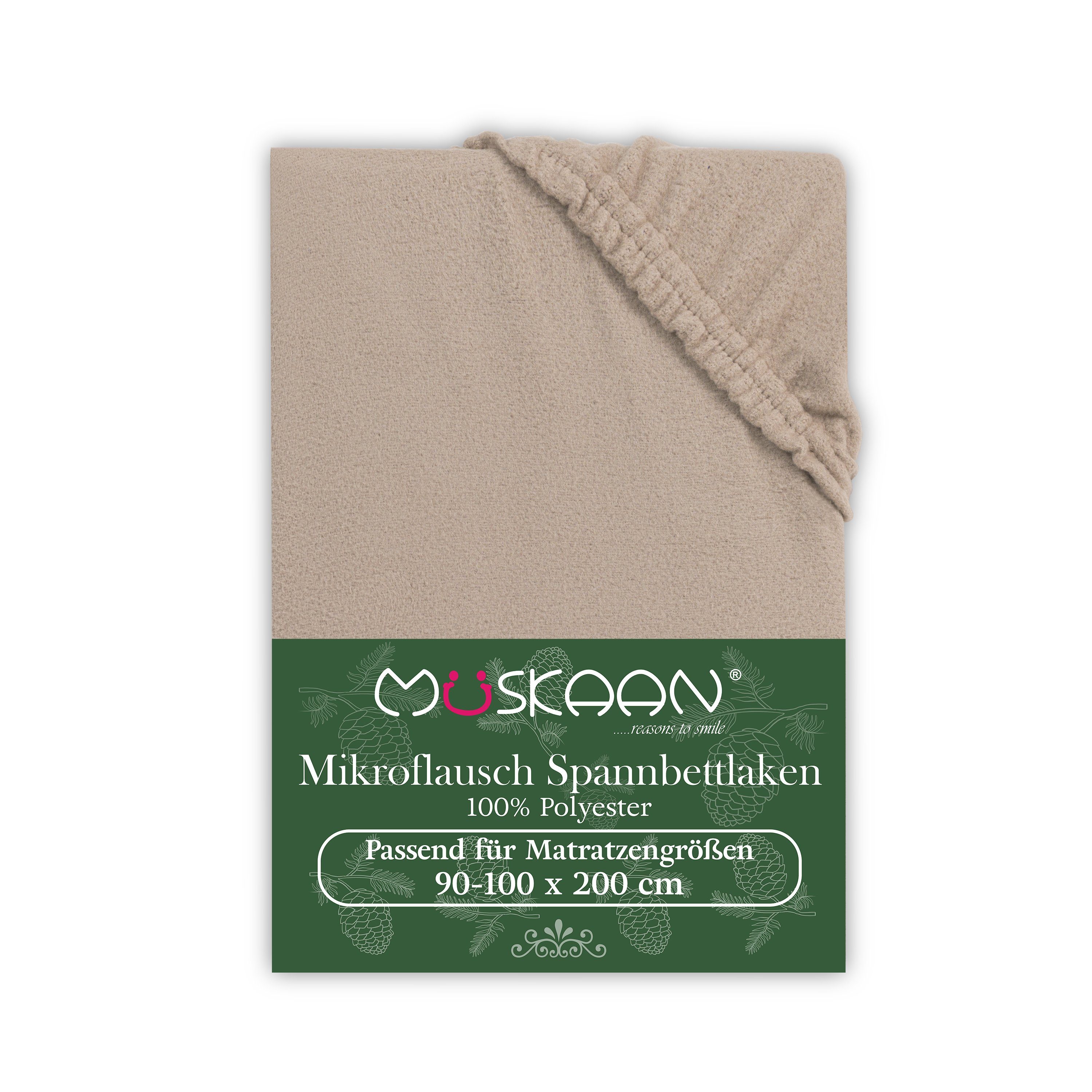 Müskaan Spannbettlaken Spannbetttuch Bettlaken Winter Flausch Warm Leintuch günstig online kaufen