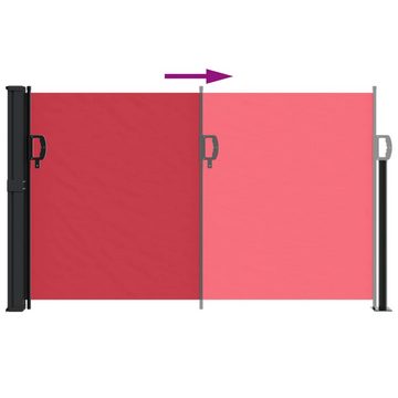 vidaXL Seitenmarkise Seitenmarkise Ausziehbar Rot 120x600 cm