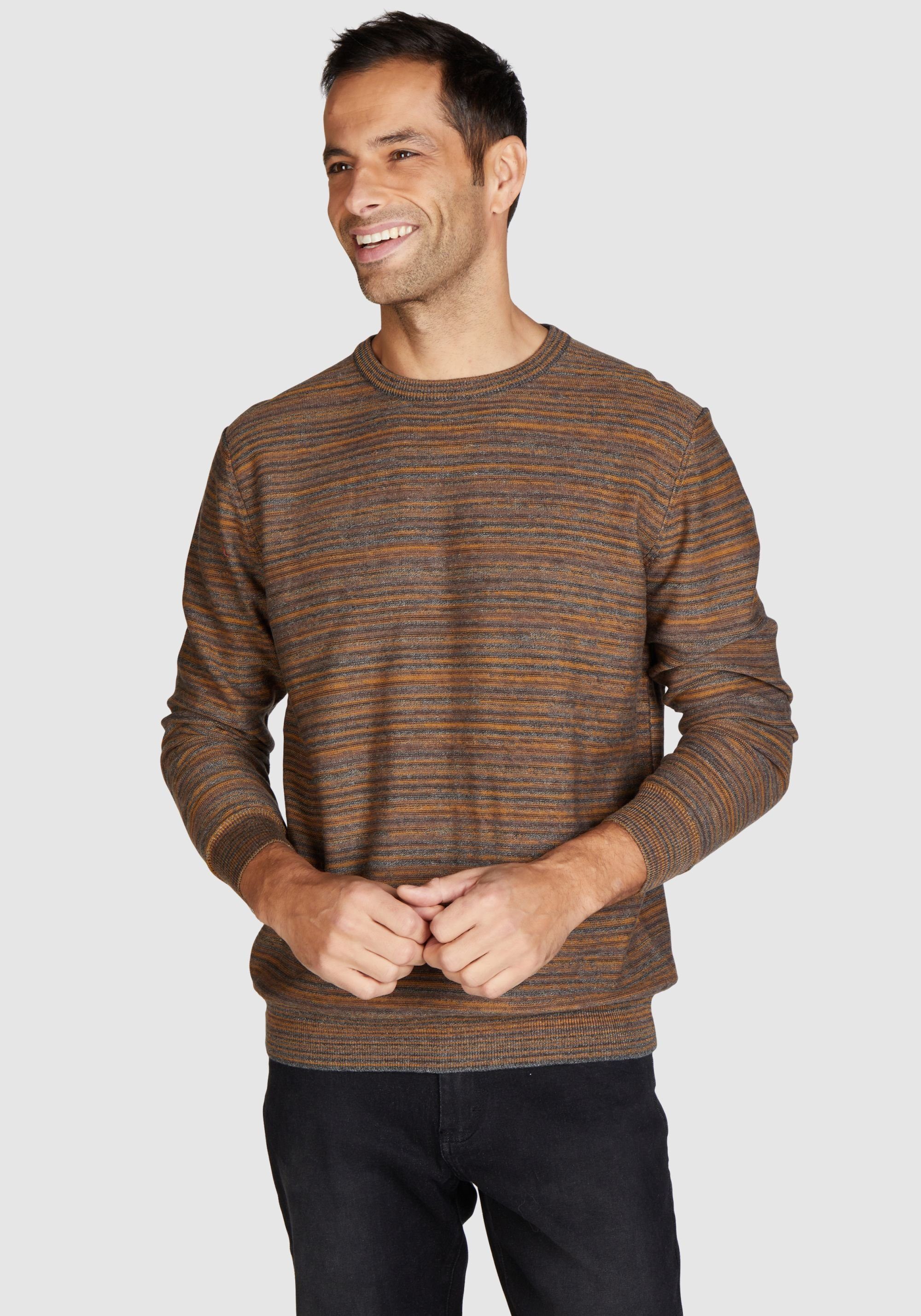 NAVIGAZIONE Rundhalspullover mit Bündchen-Abschluss