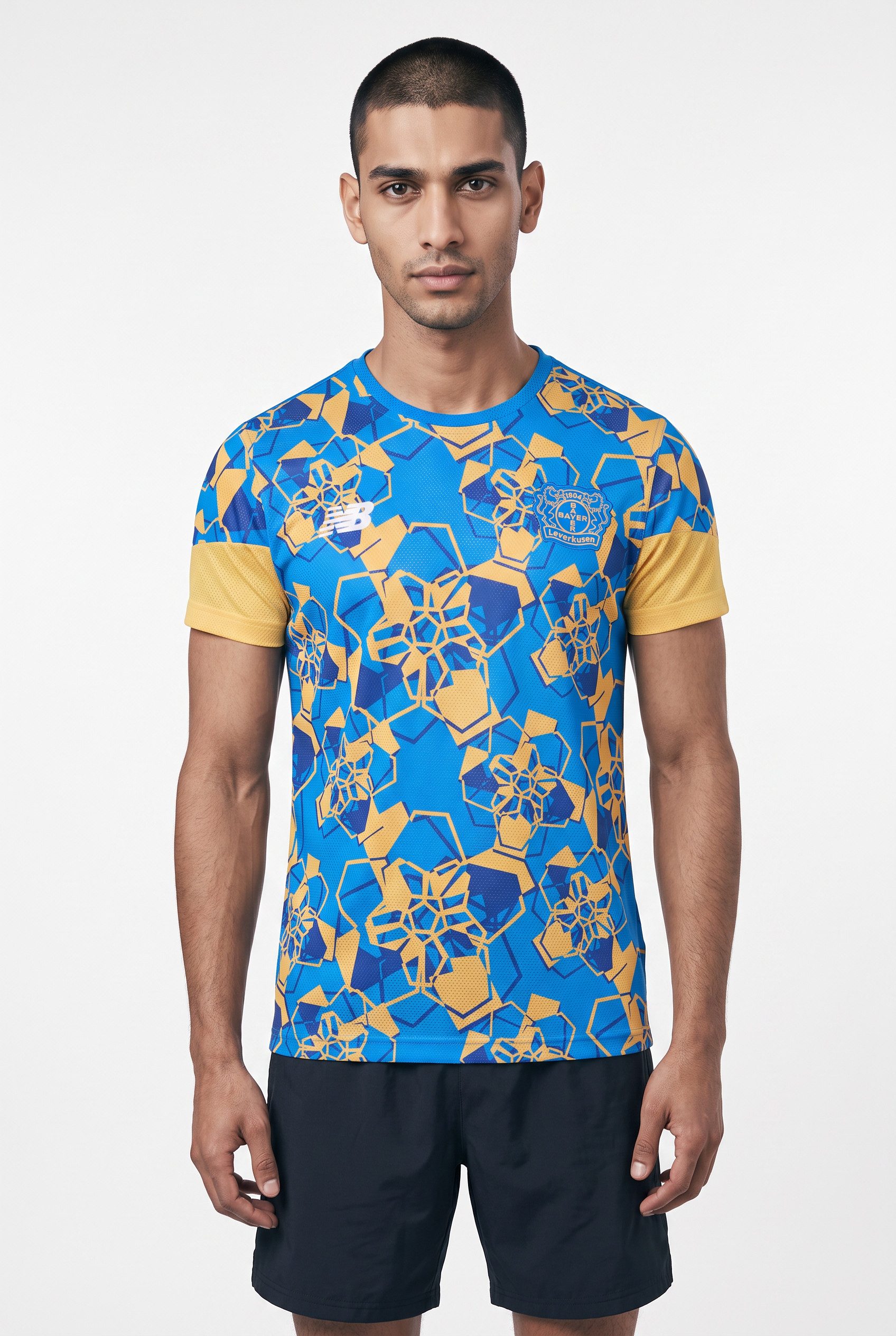 New Balance Trainingsshirt BAYER 04 LEVERKUSEN MATCH JERSEY Kurzarmdesign, für Erwachsene, schnell trocknend, atmungsaktiv