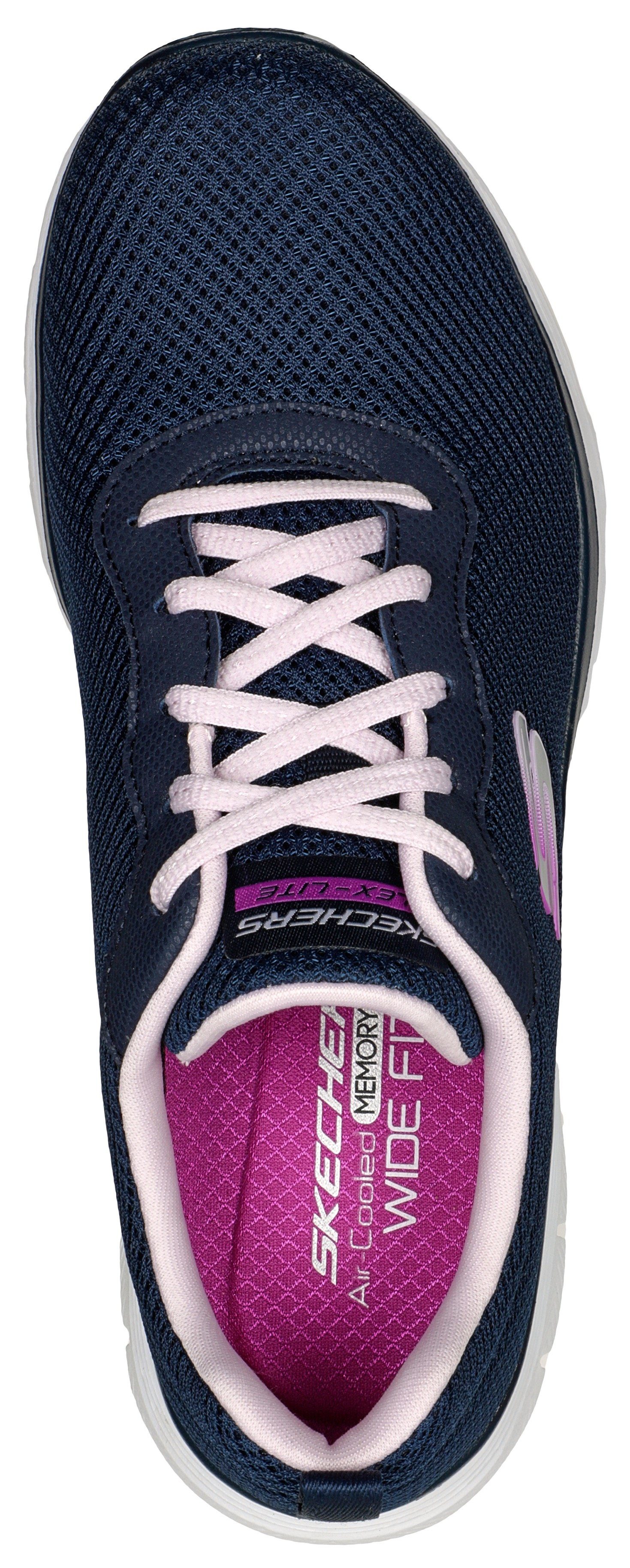 Foam mit Memory Air-Cooled VIEW BRILLINAT navy-lavendel FLEX Skechers Sneaker APPEAL 4.0 Ausstattung