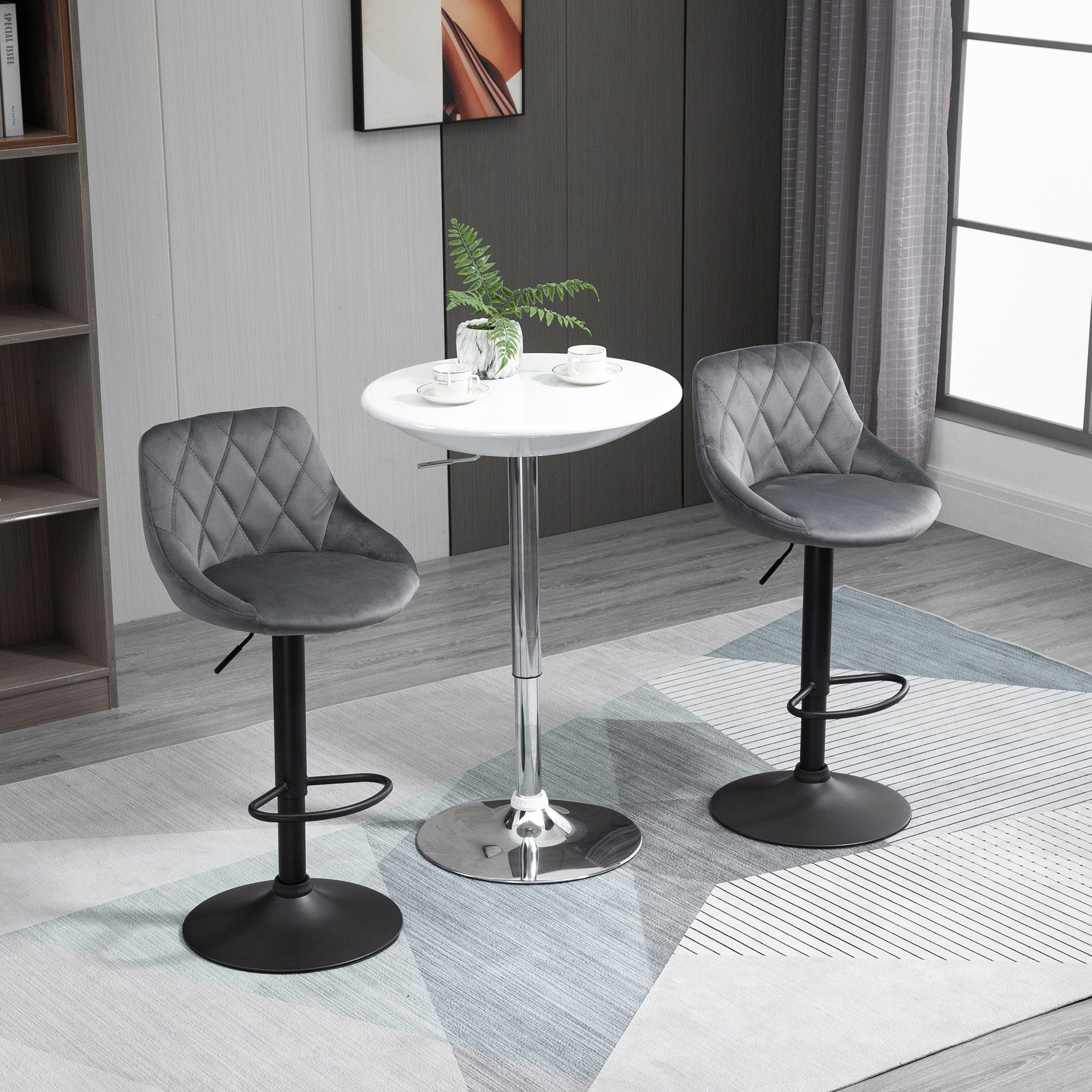 HOMCOM Barhocker 360° Drehbar, höhenverstellbar (Barstühle, günstig online kaufen