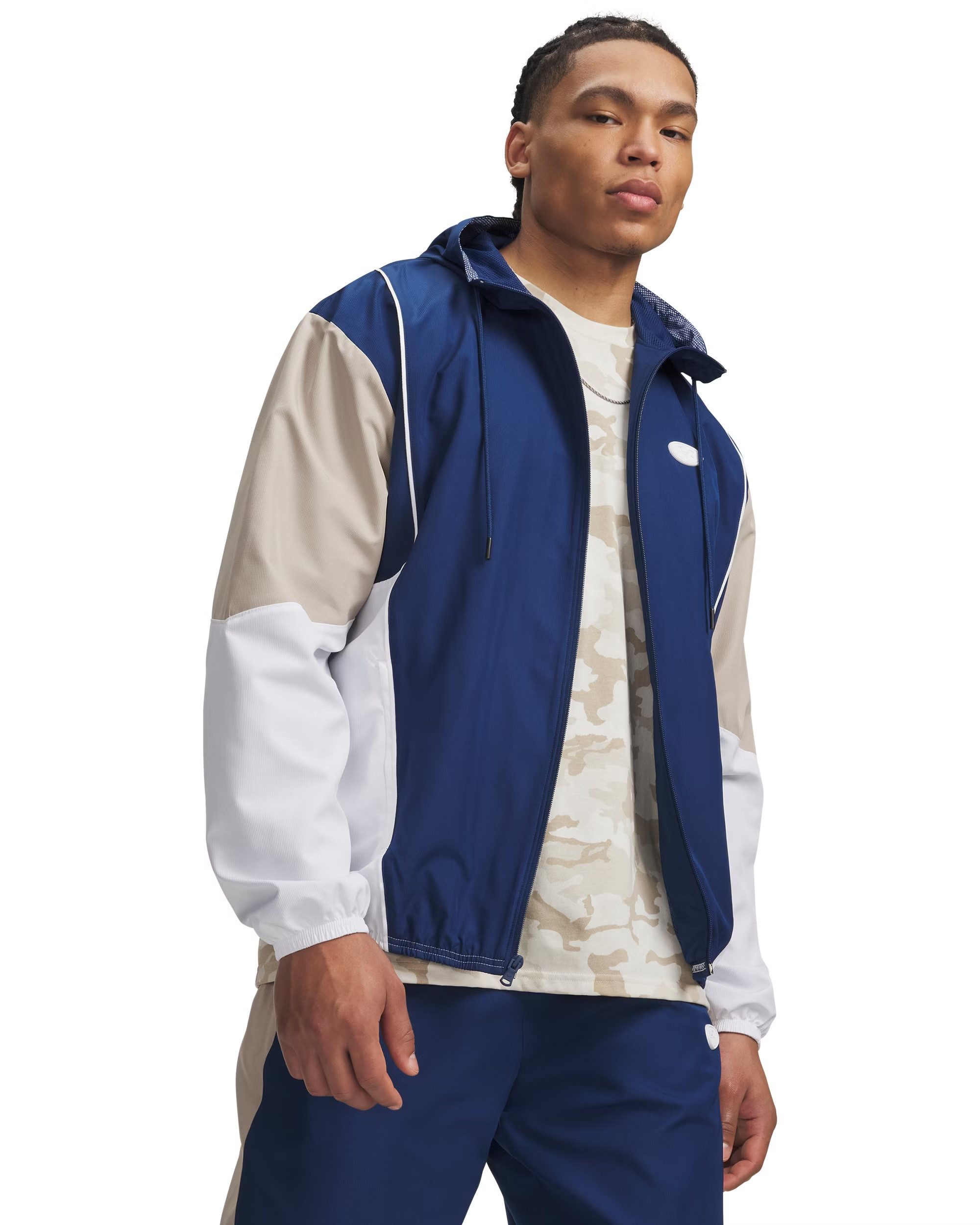 Under Armour® Kapuzenpullover UA RIVAL WOVEN CB JACKET BLACKOUT NAVY