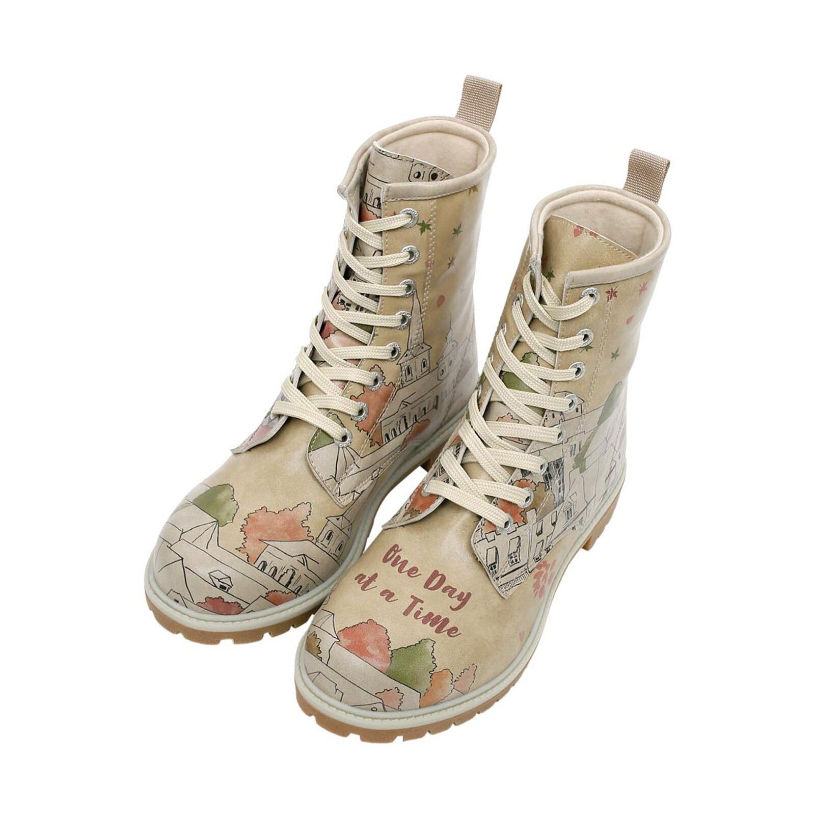DOGO Longe Boots Schnürstiefel Dynamic Spirit Damen Stiefeletten, Schnürboots Handgefertigt