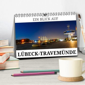 CALVENDO Wandkalender Ein Blick auf Lübeck-Travemünde (Tischkalender 2024 DIN A5 quer)