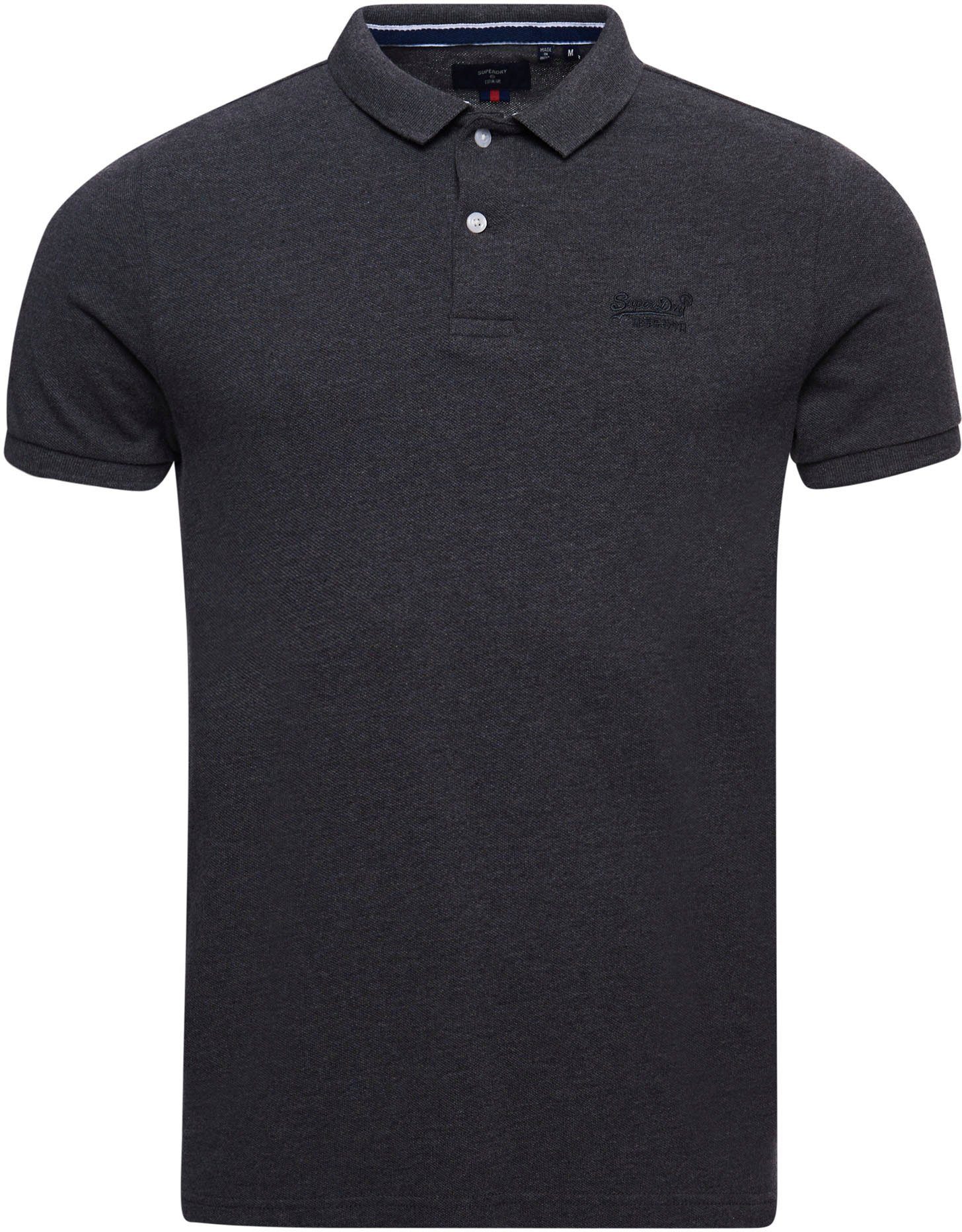 marl Superdry CLASSIC PIQUE POLO Poloshirt charcoal rich